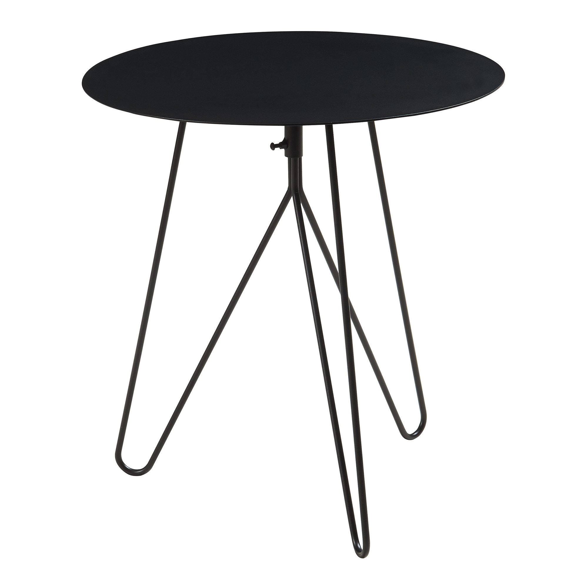en.casa Beistelltisch, »Nopimi« Metall rund 45 x Ø43 cm Schwarz, matt