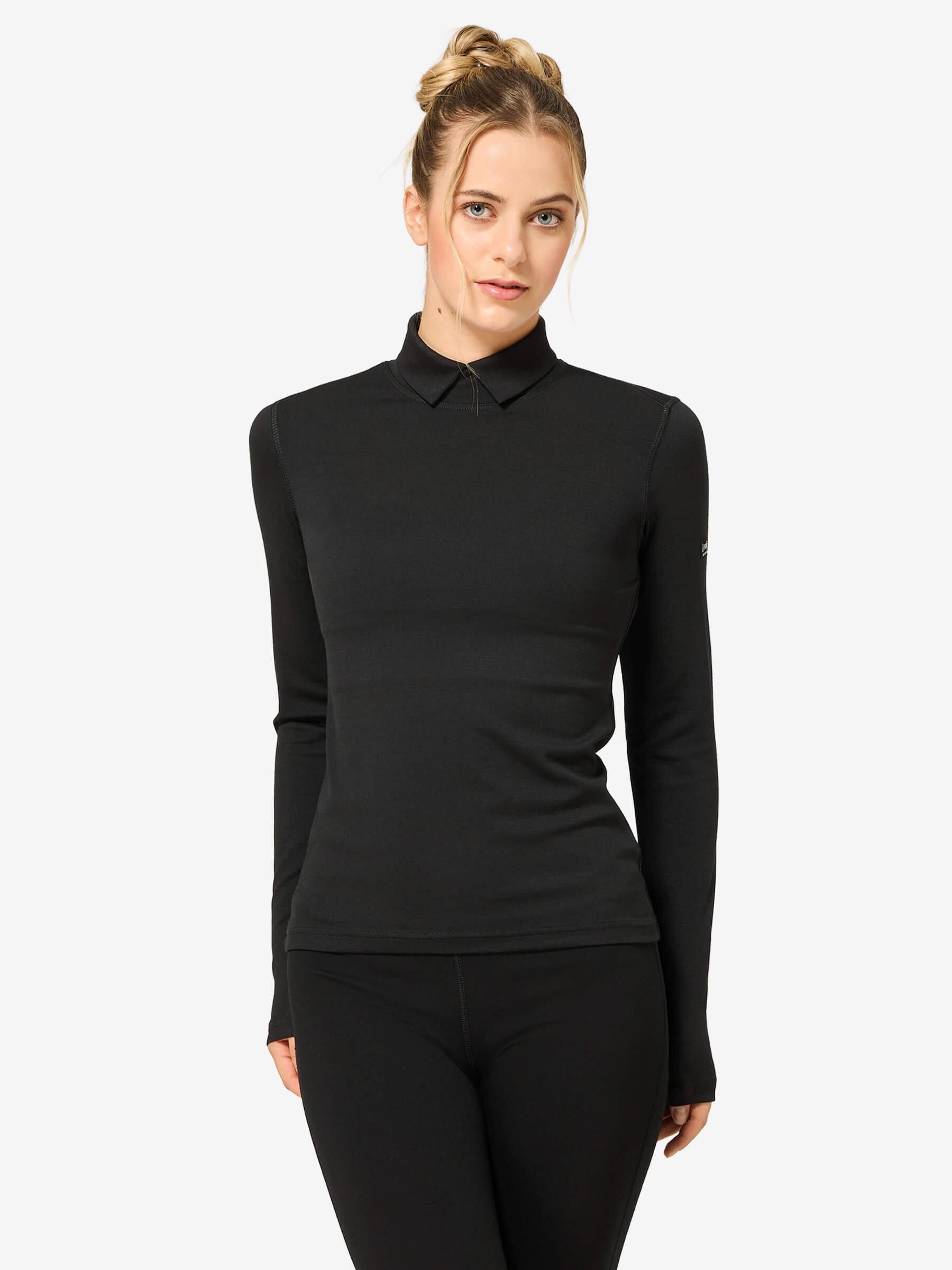 SUPER.NATURAL Langarmshirt für Damen,Merino W LUX SPLIT TURTLENECK bietet luxeriöse Optik und Komfort
