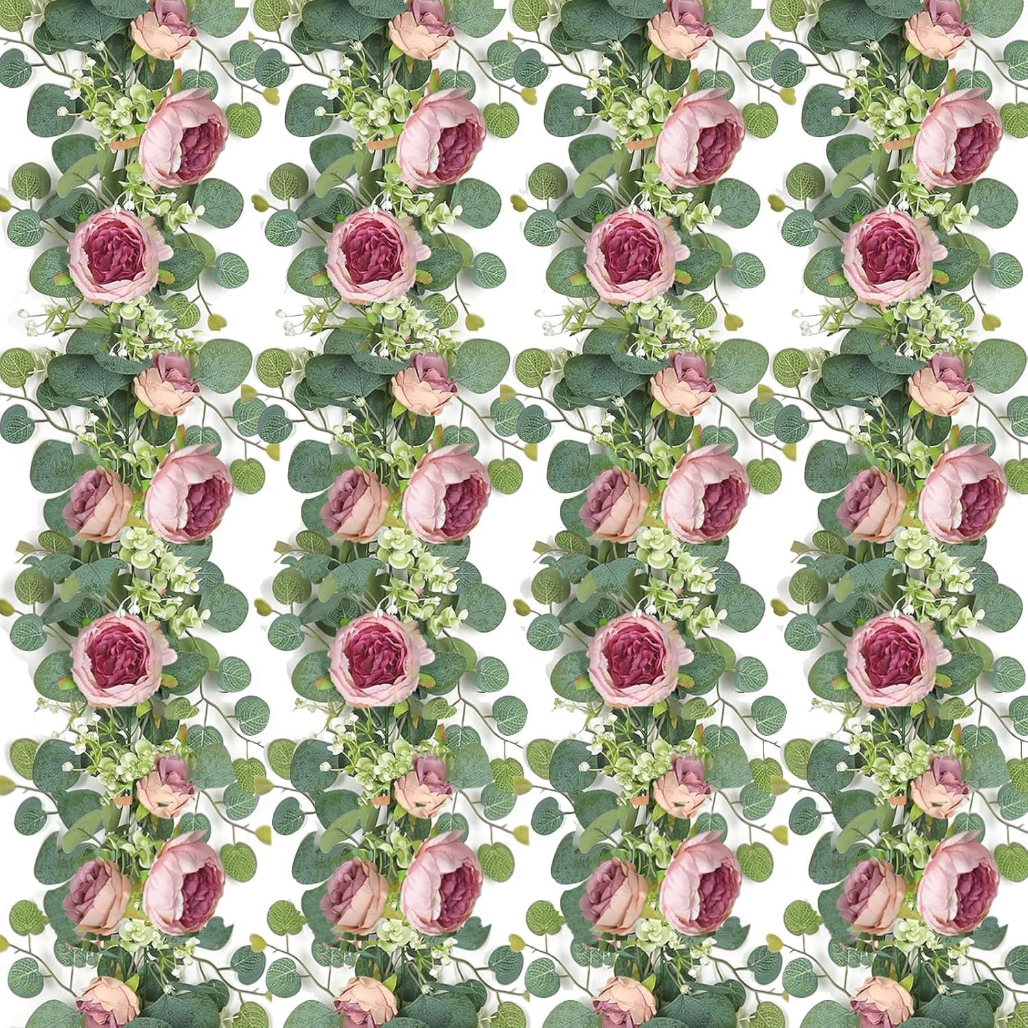 Kunstblumenstrauß 2/4 Stück Künstliche Blumengirlande Eukalyptus günstig online kaufen