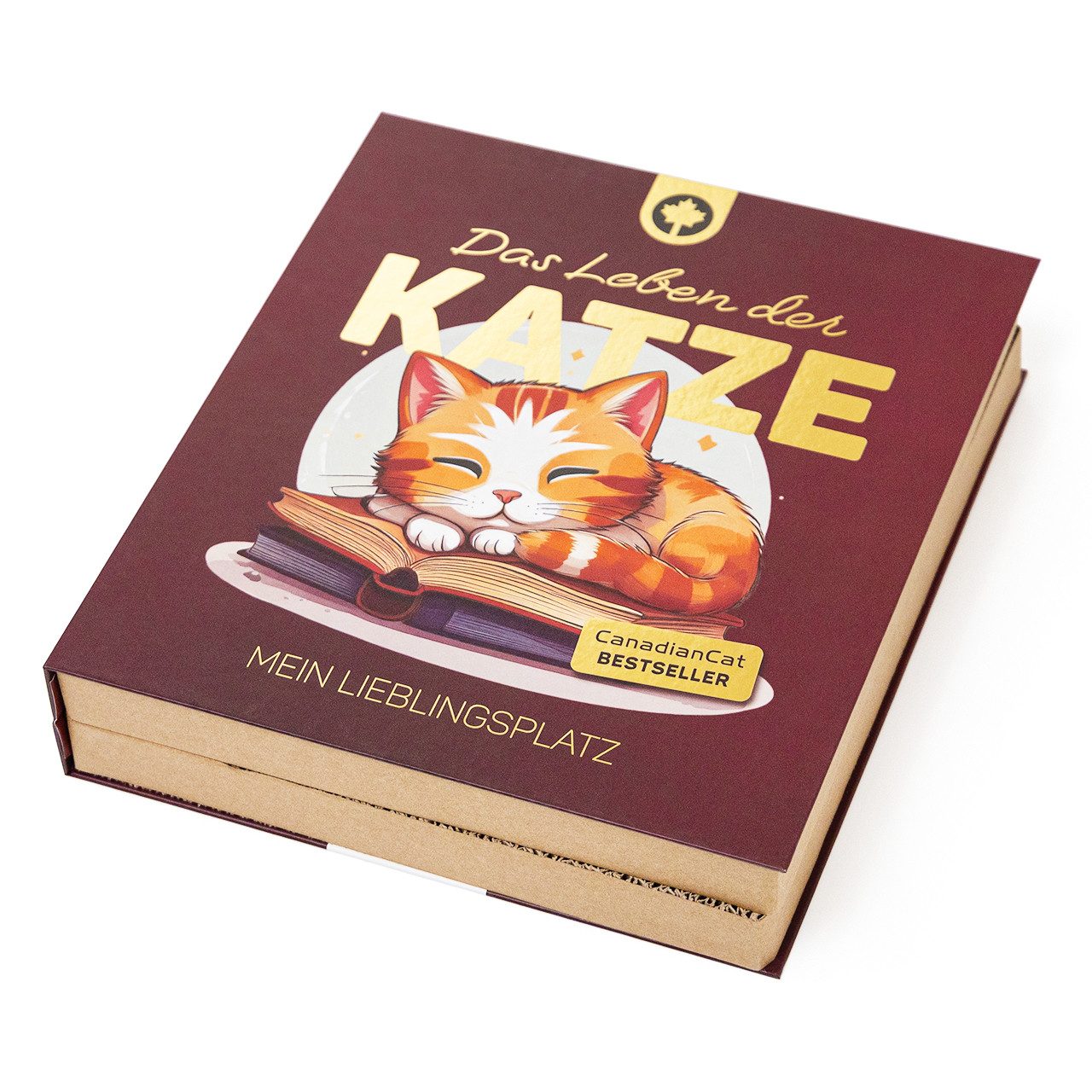 Canadian Cat Company Kratzpappe Das Kratzbuch, mit zwei Kratzflächen, lustiges Buch für Katzen, 56 x 31 x 3,2 cm
