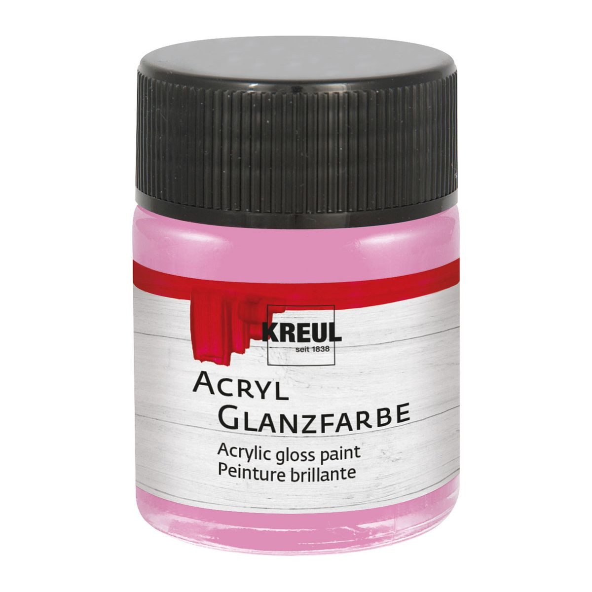 C. KREUL Acrylfarbe KREUL Acryl Glanzfarbe rosé 50ml Glas