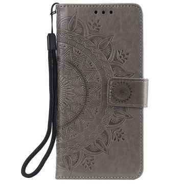 CoverKingz Handyhülle Hülle für Nokia 1.4 Handyhülle Flip Case Cover Schutzhülle Tasche 16,5 cm (6,5 Zoll), Klapphülle Schutzhülle mit Kartenfach Schutztasche Motiv Mandala