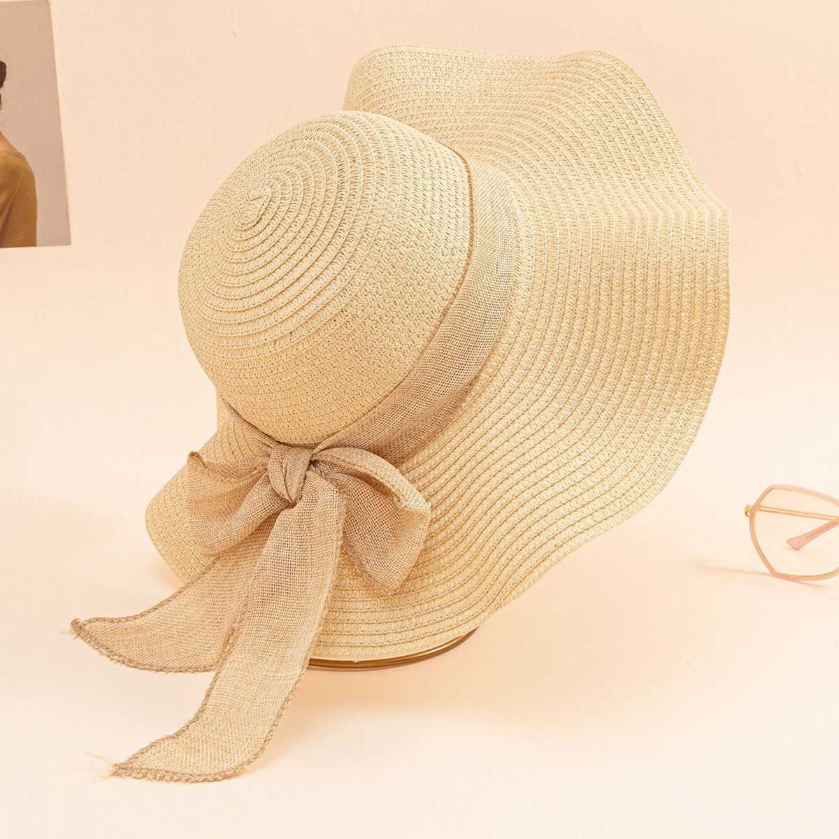 Vivi Idee Strohhut Sonnenhut Sommerhut Strandhut Straw hat, Damen faltbar, günstig online kaufen