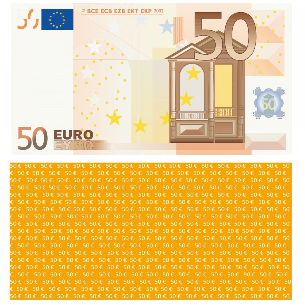 LYSCO Spielgeld Banknoten Geldschein Euro - 125% des Originals, nach Vorschriften der EZB erstellt - auch in Sets bestellbar