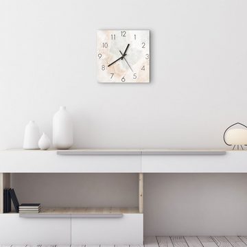 DEQORI Wanduhr 'Marmorsteinstruktur' (Glas Glasuhr modern Wand Uhr Design Küchenuhr)