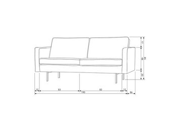 WOOOD 2,5-Sitzer Rodeo Sofa, H 85 cm x B 190 cm x T 86 cm