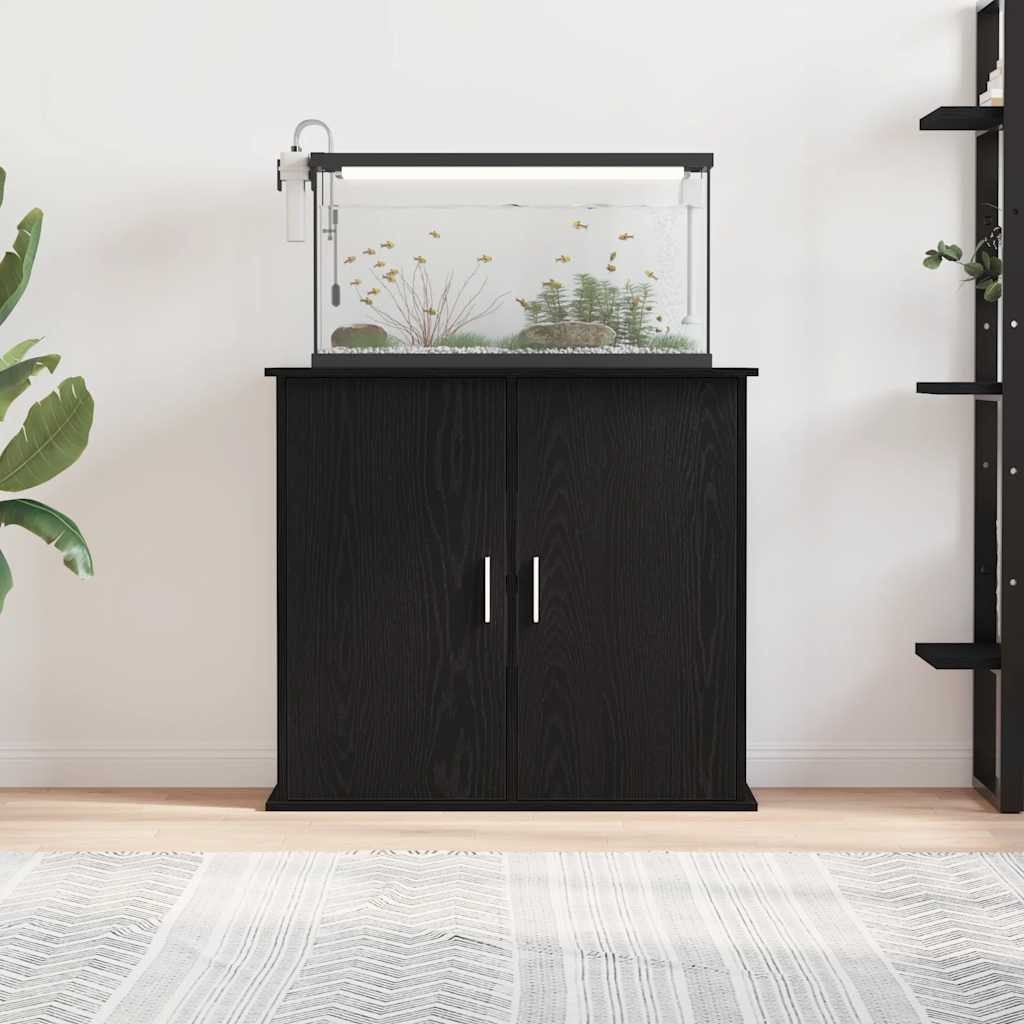 vidaXL Aquariumunterschrank Aquariumständer Schwarz Eichen-Optik 81x36x73 günstig online kaufen