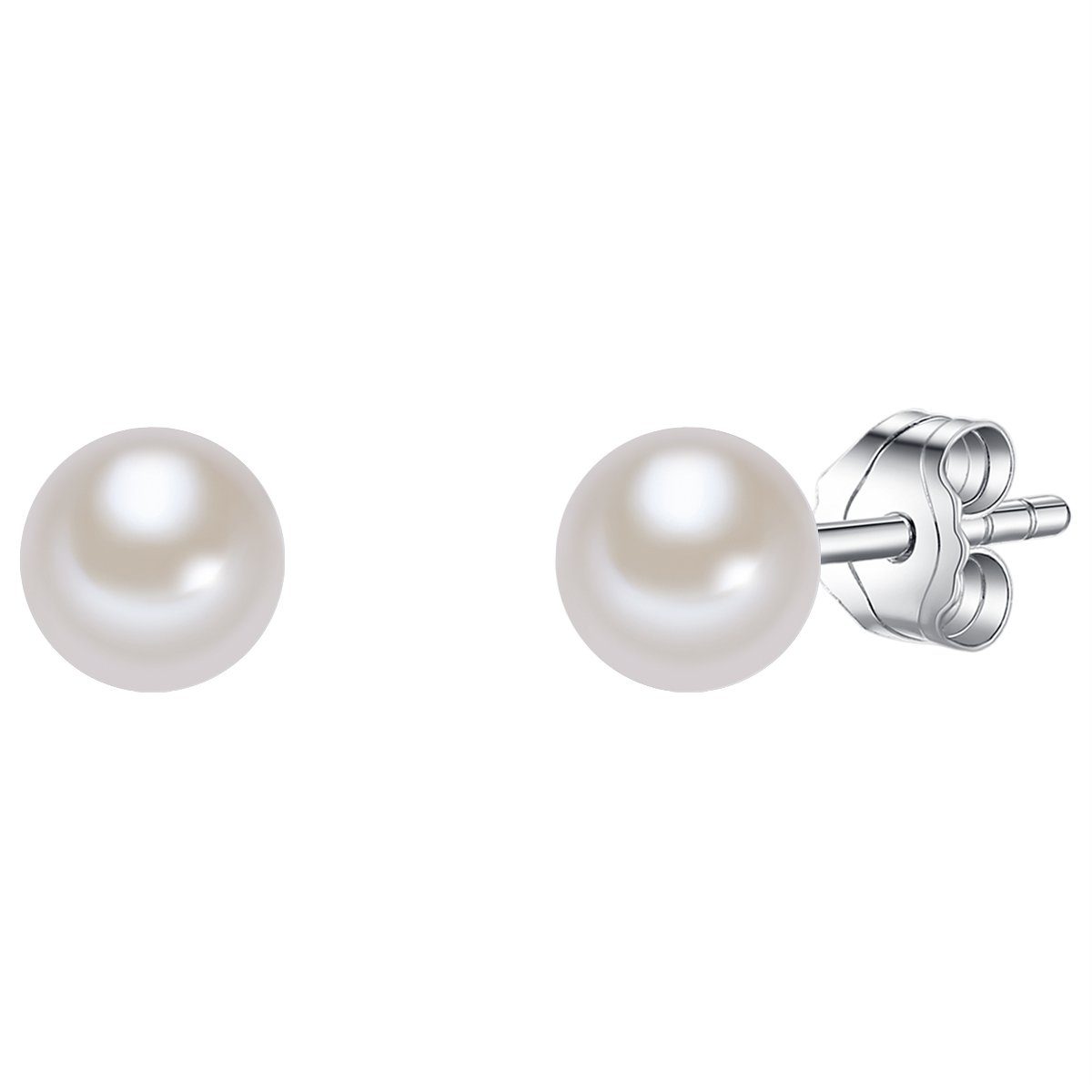 Valero Pearls Сережки з бісеру Сережки-гвоздики aus Süßwasserzuchtperlen, in weiß, aus Süßwasser-Zuchtperlen