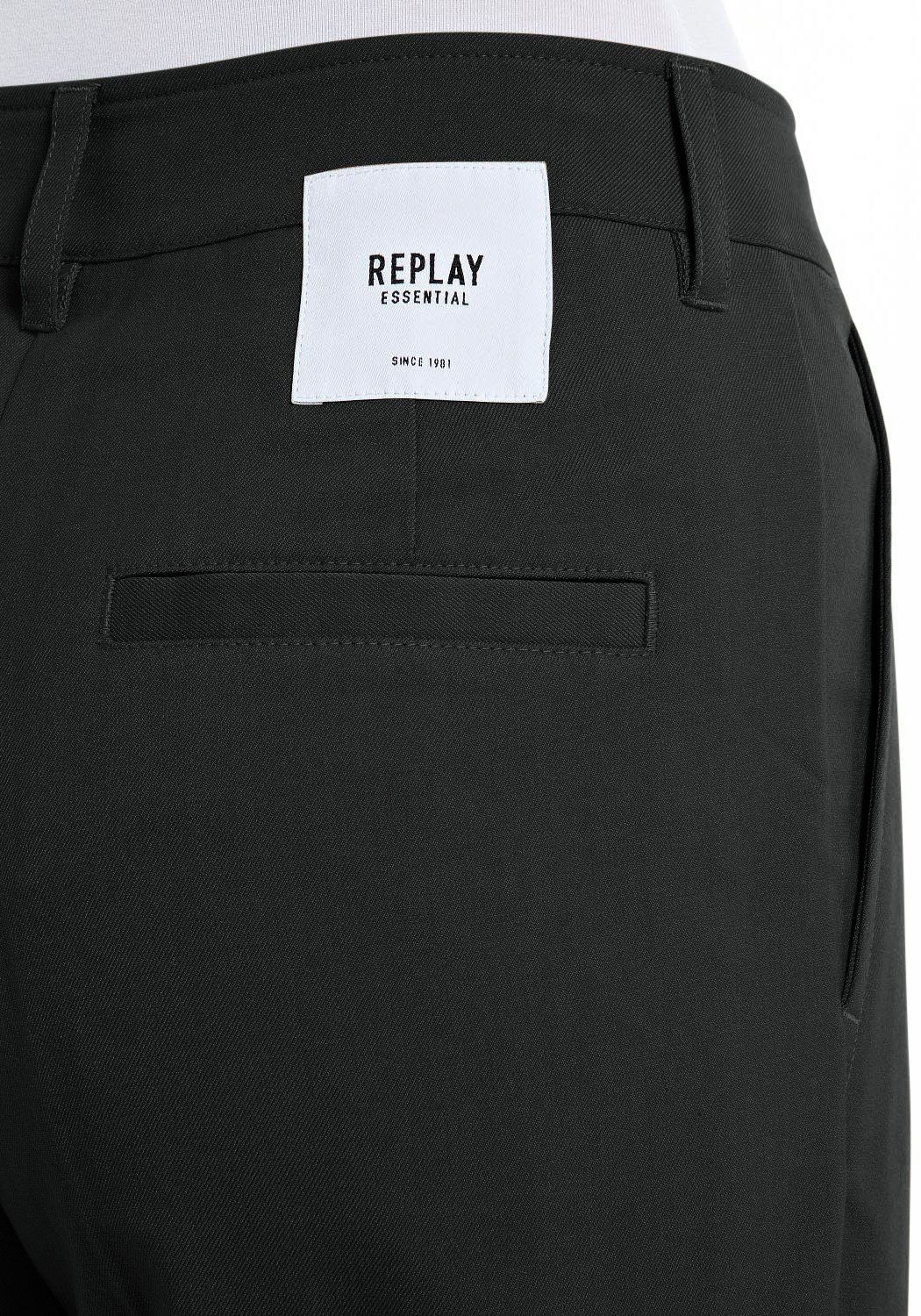 Bundfaltenhose Replay black