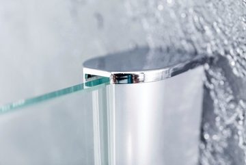 Sanotechnik geteilte Dusch-Flügeltür Sanoflex Grande, Einscheibensicherheitsglas, mit Glasseitenwand