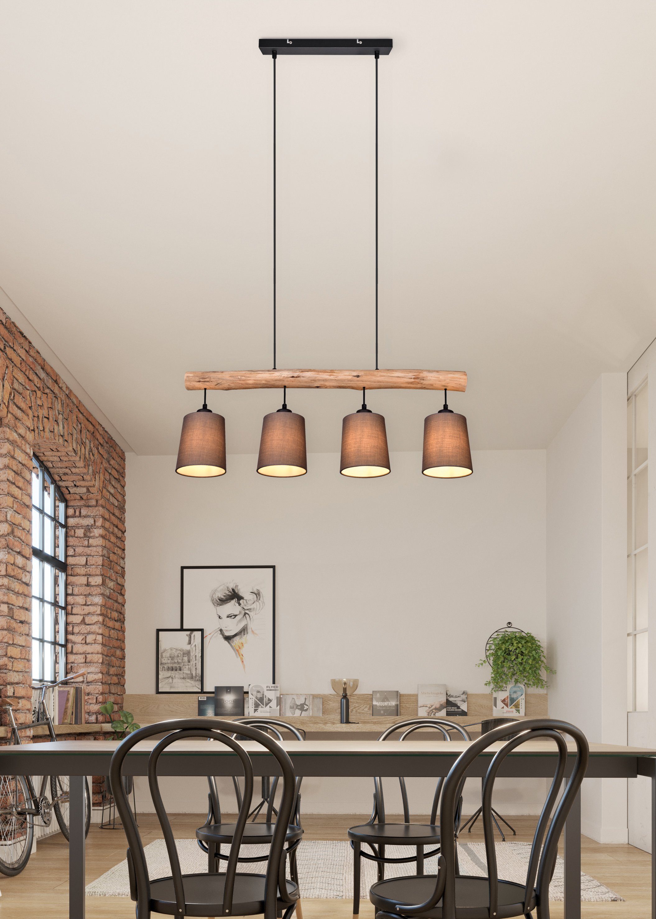 my home Pendelleuchte Pitholm, ohne Leuchtmittel, Hängeleuchte 4-flammig au günstig online kaufen