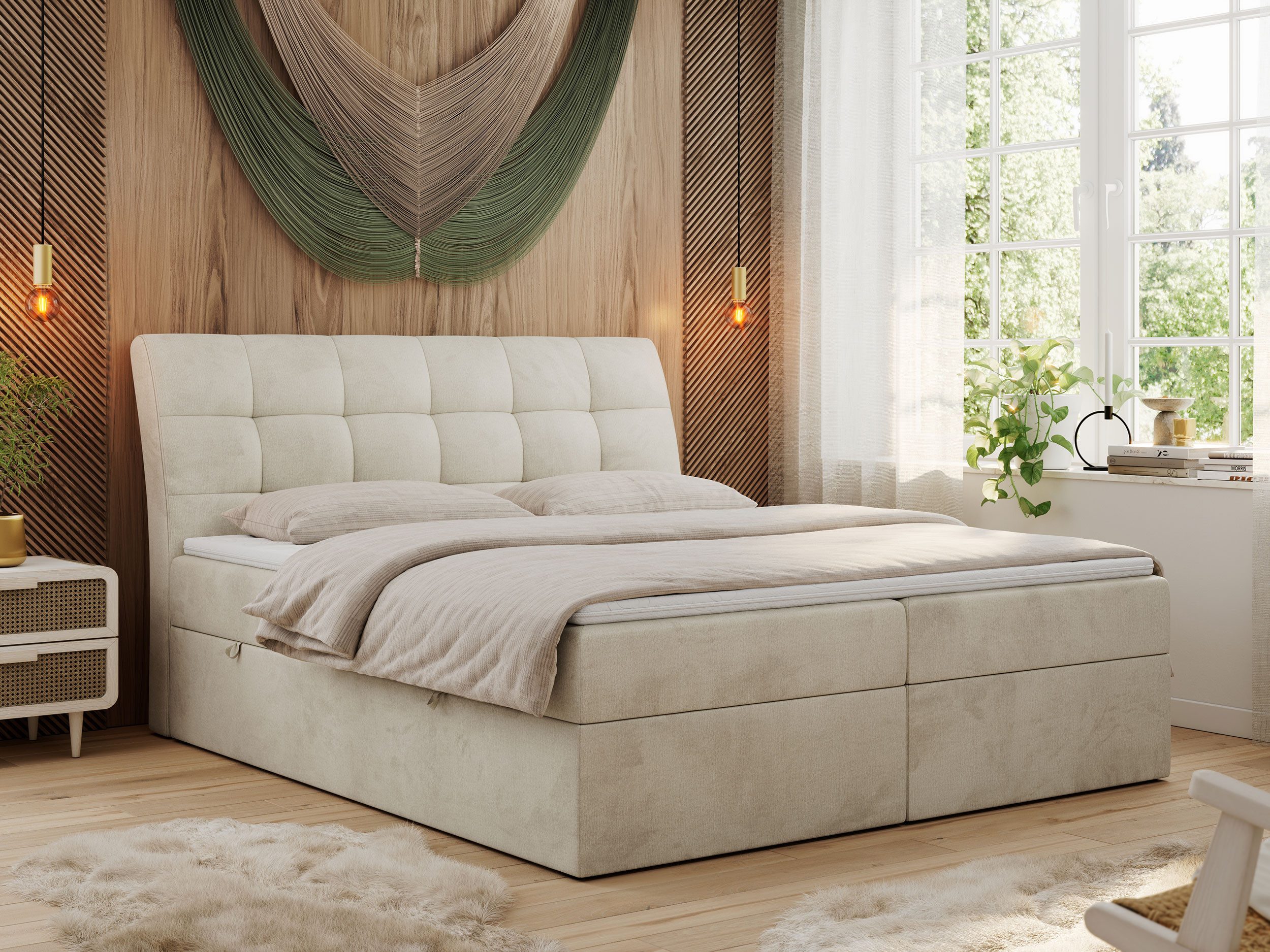MKS MÖBEL Boxspringbett DIEGOS (Set, Topper günstig online kaufen