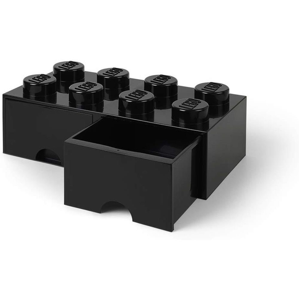 Room Copenhagen Aufbewahrungsbox LEGO® Storage Brick 8 (1x Aufbewahrungsstein mit 2 Schubladen, 1 St., 8 Noppen 50 x 25 x 18 cm), Baustein stapelbar