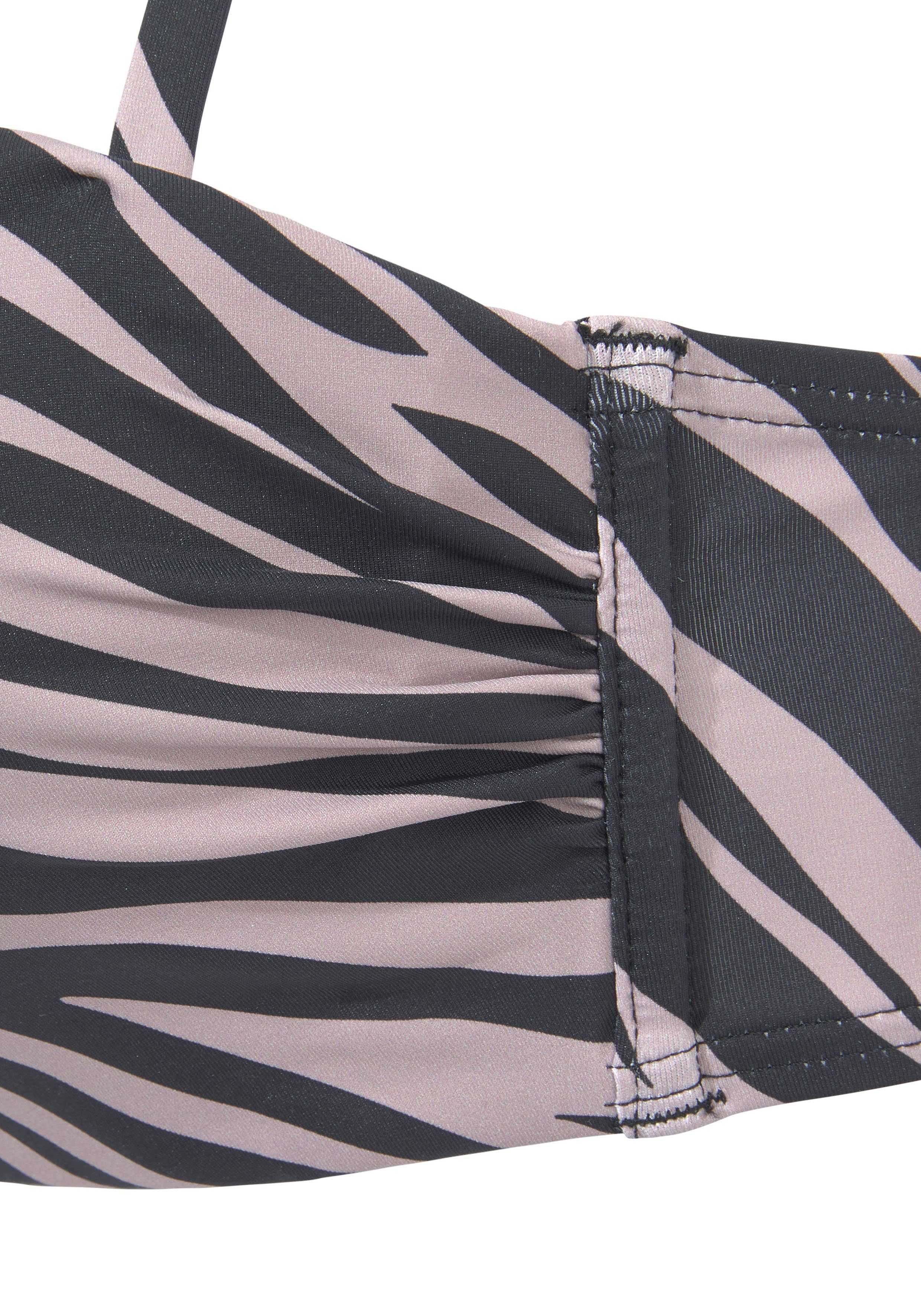 LASCANA Bügel-Bandeau-Bikini-Top Kaa, mit Animal-Design – Bild 4 von 5