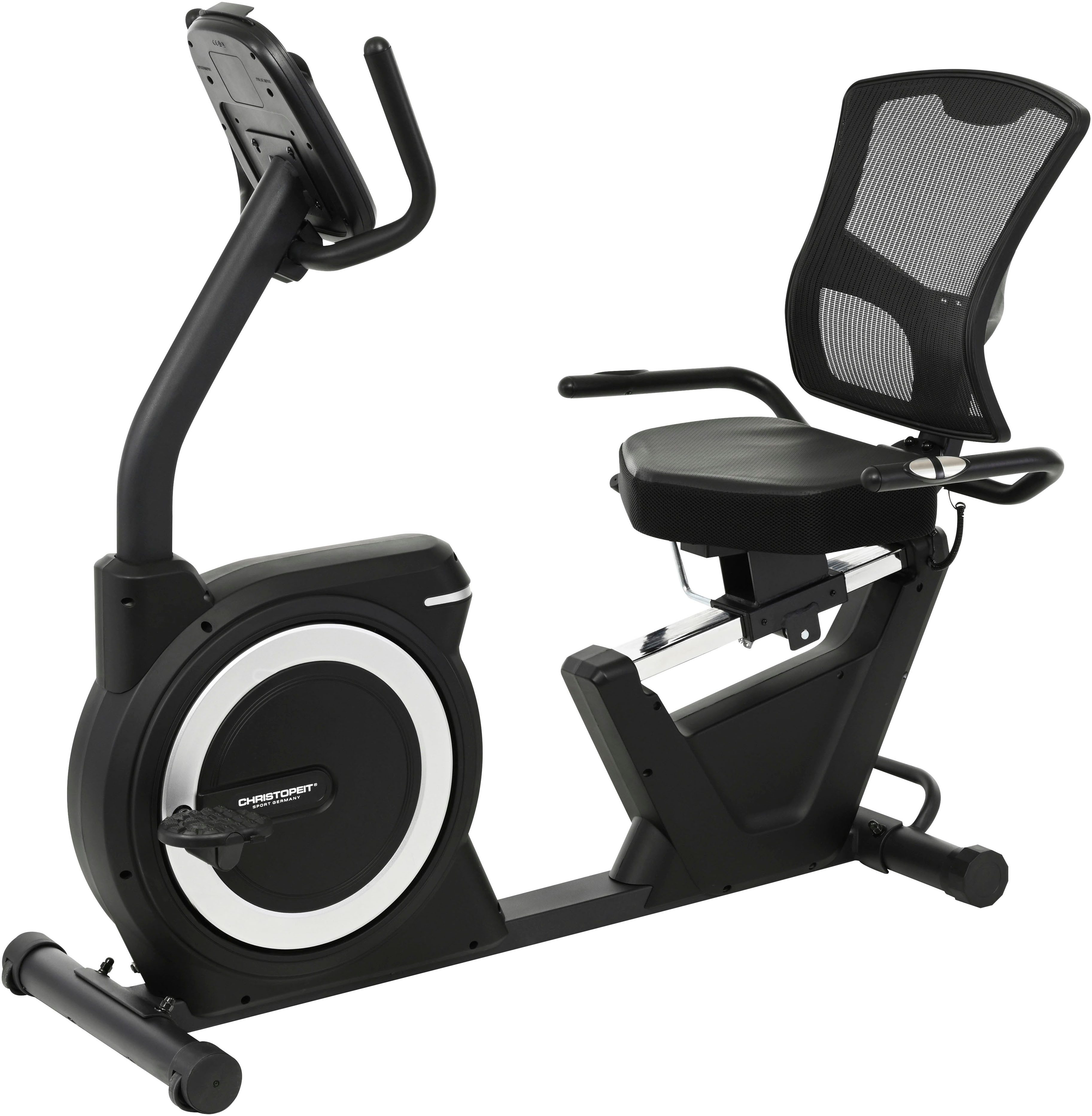 Christopeit Sport® Liege-Ergometer Sitz-Ergometer RS 4000 (BT-Empfänger für drahtlosen Pulsmessgurt im Computer enthalten), 150 kg max. Benutzergewicht, Fahrrad, 32 Widerstandsstufen