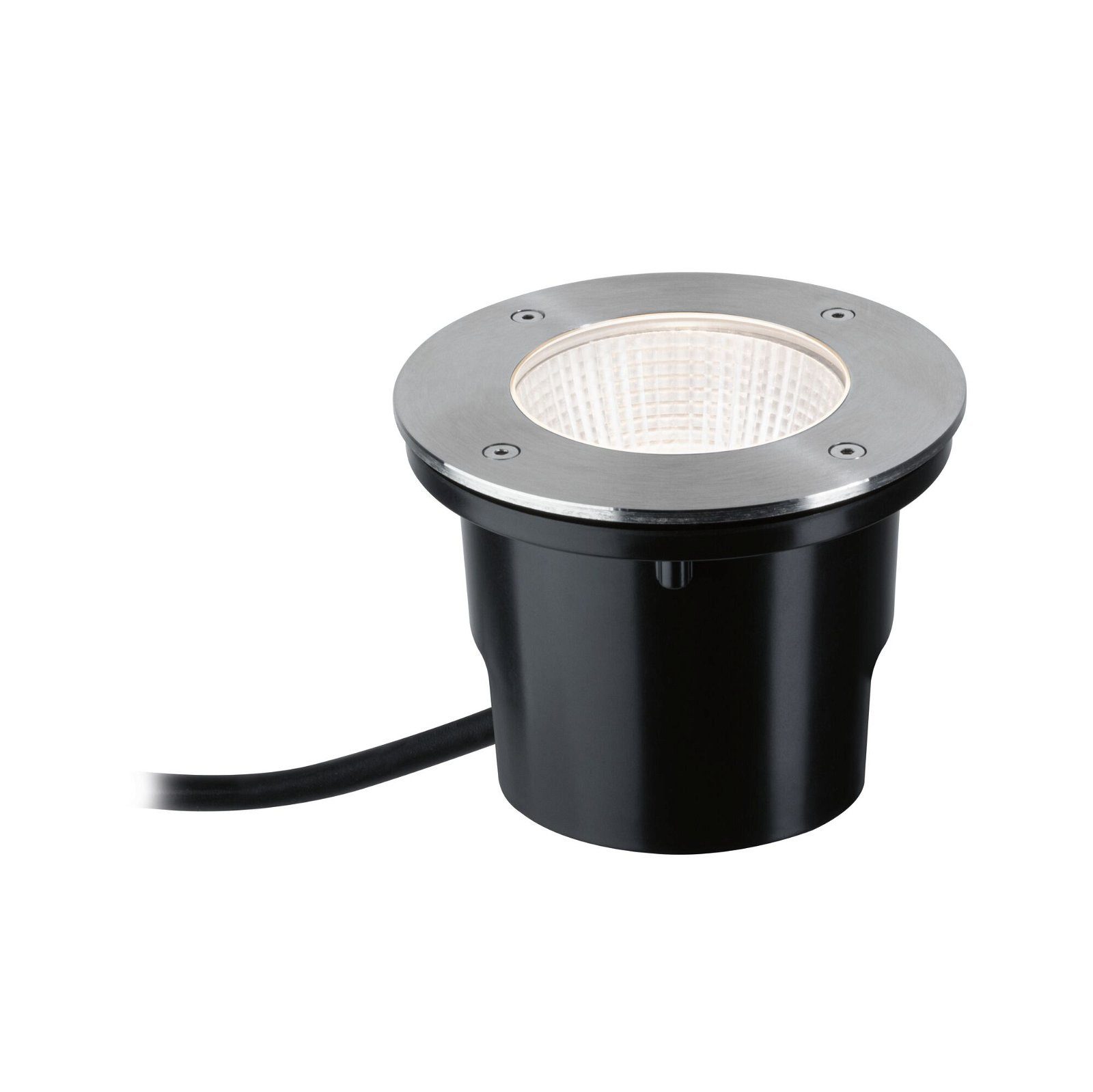 Paulmann LED Einbauleuchte DureaIP67 rund 153mm 3000K 8W 530lm 230V Edelstahl Metall, Warmweiß, Bodeneinbauleuchte