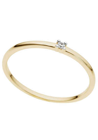 Firetti Solitärring Schmuck Geschenk Gold 333 Damenring Verlobungsring Goldring Solitär, mit Brillant