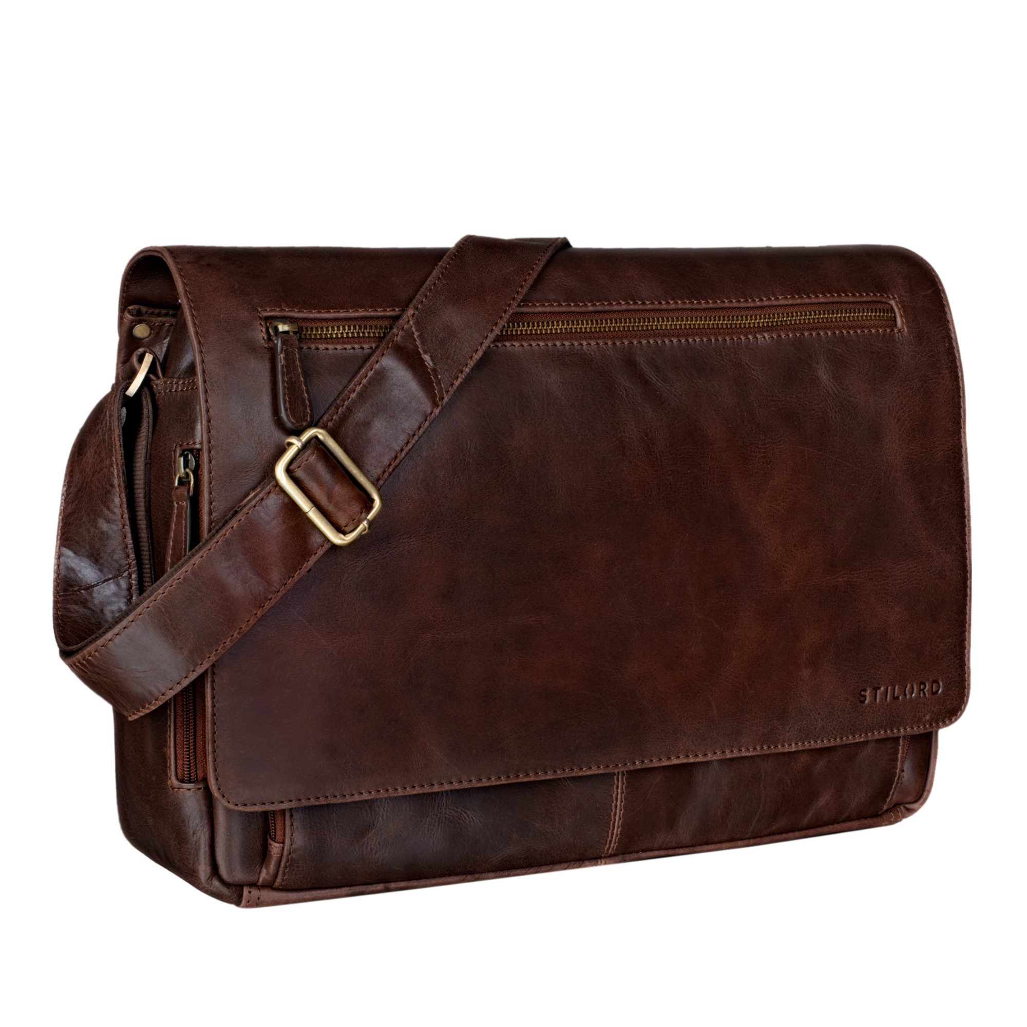 STILORD Laptoptasche "Jan" 15,6 Zoll Laptoptasche Leder