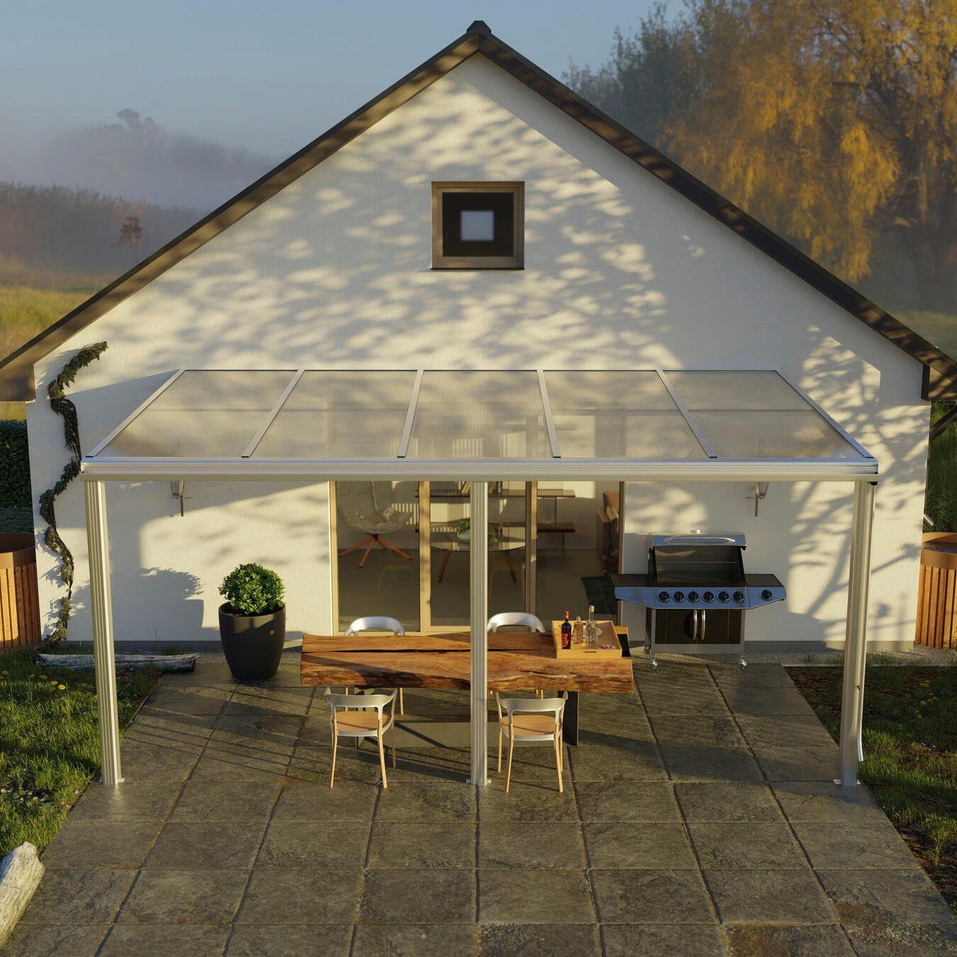 Beckmann Terrassendach Exklusiv Gr. 3, BxT: 508x270,7 cm, Bedachung Doppelstegplatten