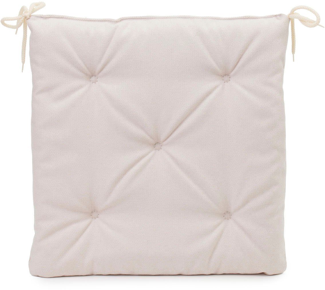 Gözze Sitzauflage Darco Uni, (1 St), 1 Stück, Maße: 40 x 40 x 4 cm, mit Füllung, mit Bindebändern