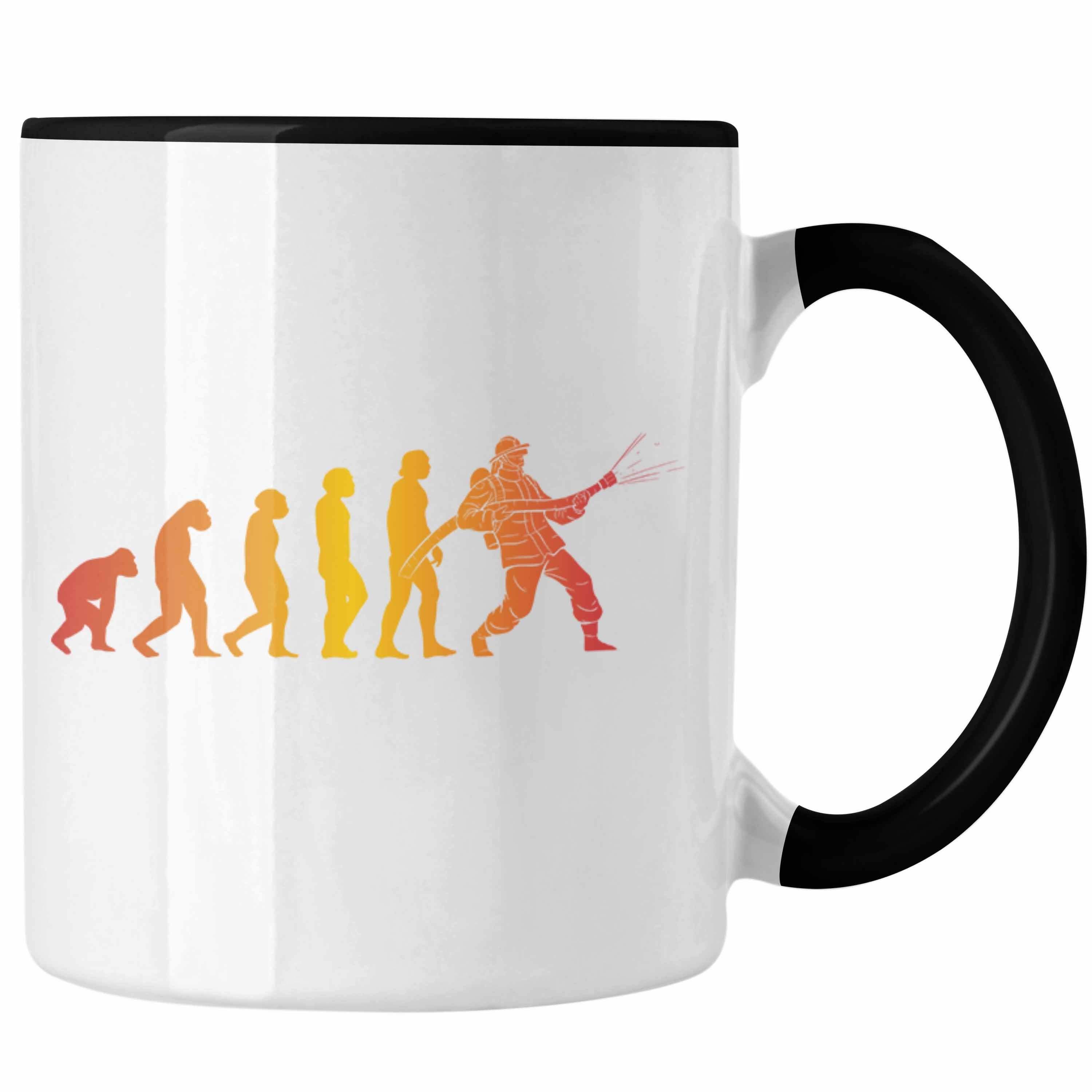 Trendation Grafik Trendation Feuerwehr - Tasse Tasse Revolution Feuerwehrmann Geschenk Schwarz