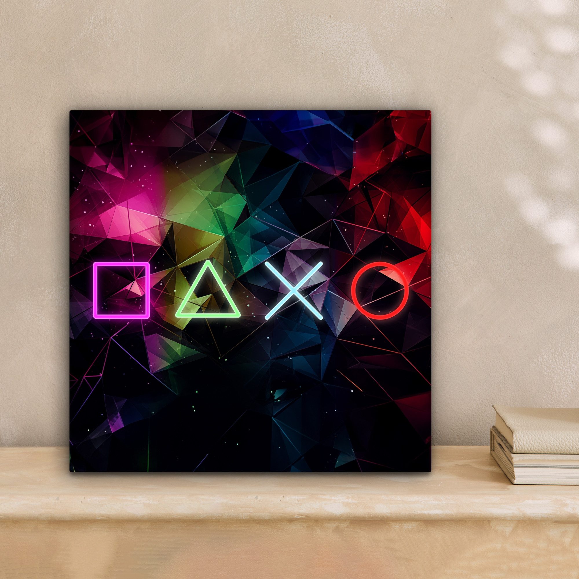 OneMillionCanvasses® Leinwandbild Spiele - Modern - Spiel - Neon - Spielzim günstig online kaufen