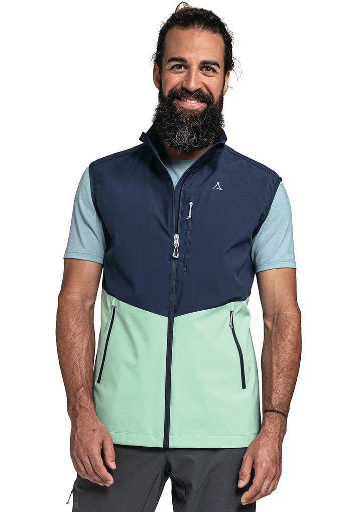 Softshellweste Tonion Vest (atmungsaktiv, winddicht) dunkelblau/mint Herren
