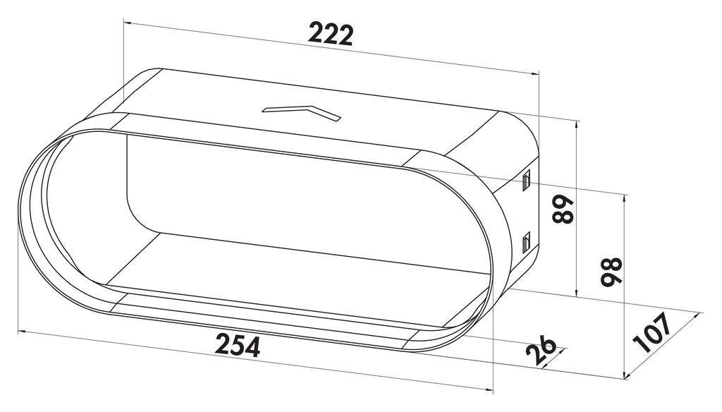 Dunstabzugshaube COMPAIR 150 Adapter PRIME Naber P-BA Montagezubehör 4051005 flow®