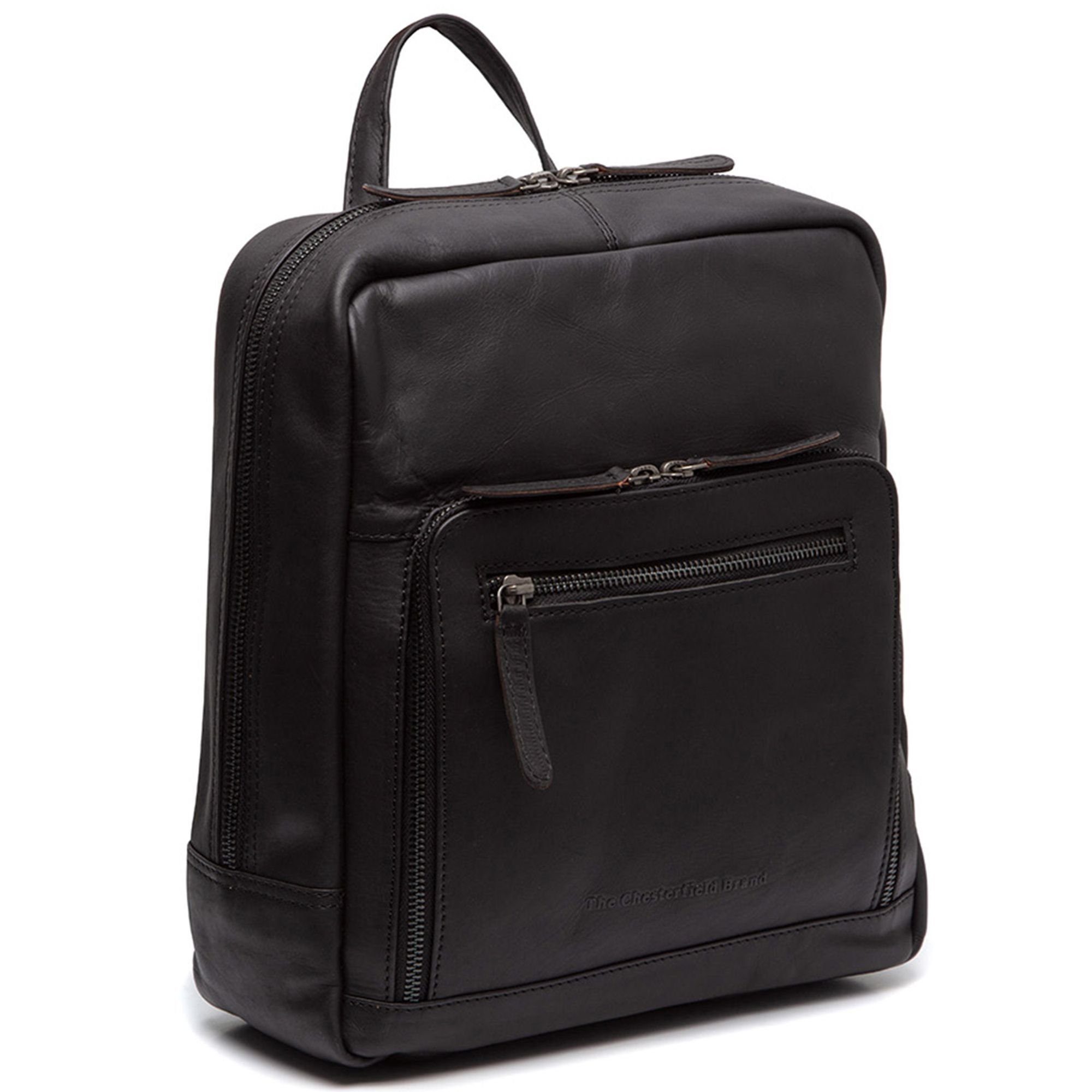 black Chesterfield The Cityrucksack, Brand Leder