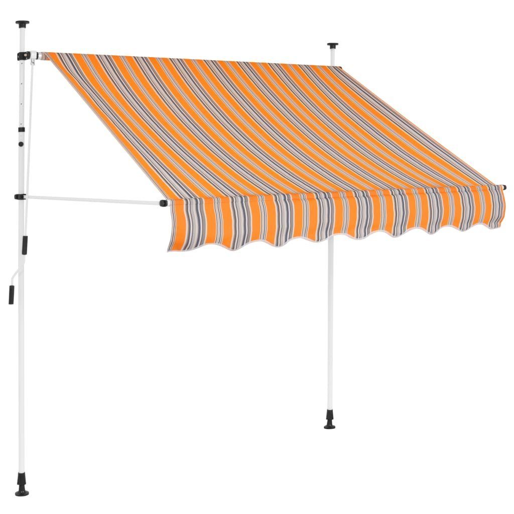 vidaXL Markise Einziehbare Markise Handbetrieben 150 cm Gelb/Blau Gestreift