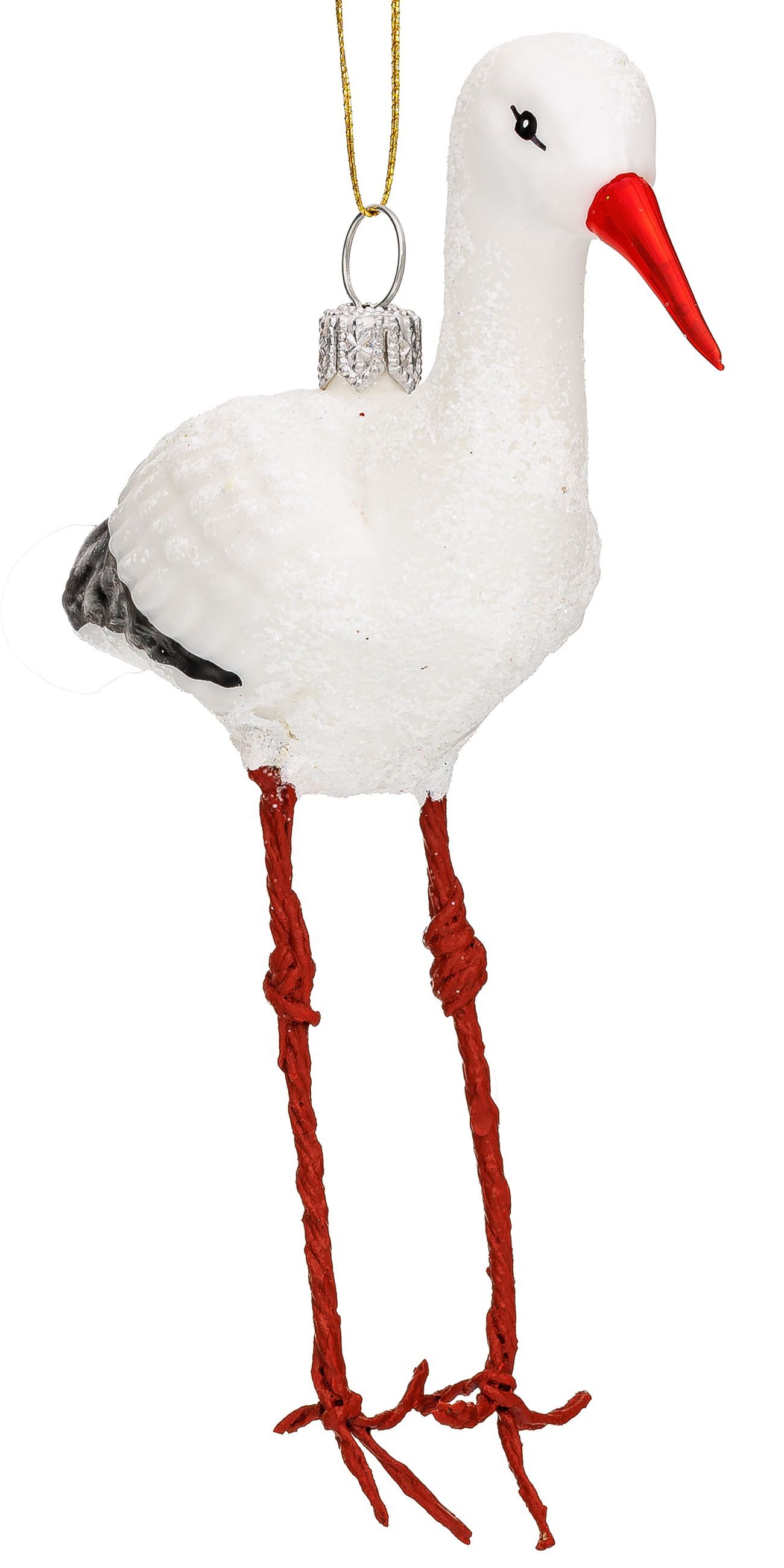 SIKORA Weihnachtsbaumkugel Storch Besondere Weihnachtskugel Glas Figur Anhä günstig online kaufen