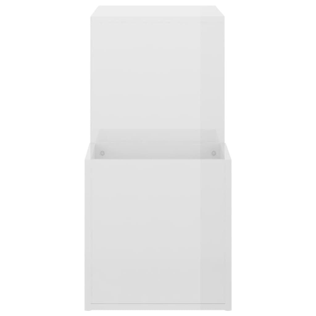 Hochglanz-Weiß 3008158, möbelando LxBxH: in 105x35,5x70 Regalwürfel cm,