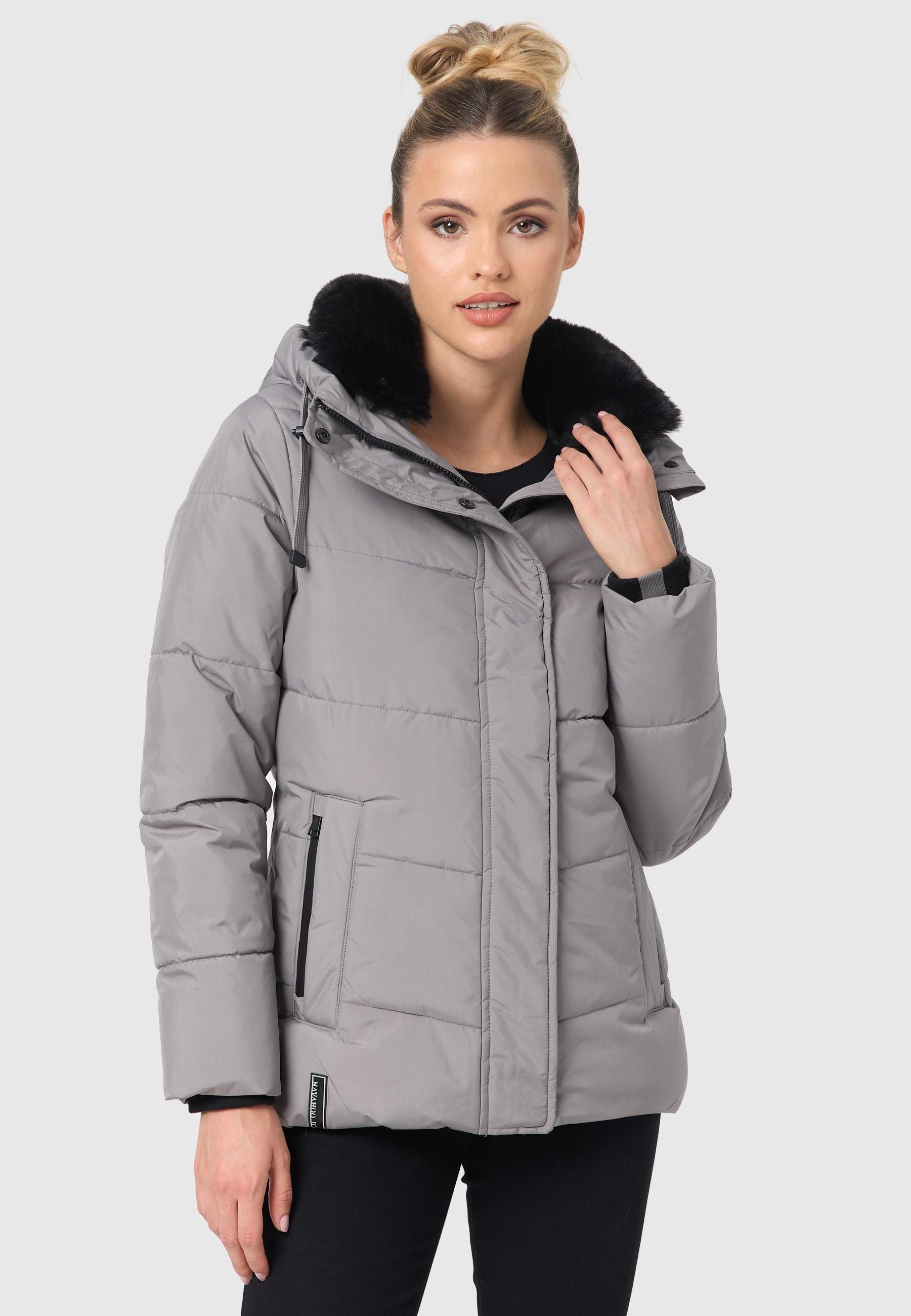 Navahoo Steppjacke Sag ja XIV Warme gesteppte Winterjacke mit Kapuze