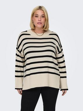 ONLY CARMAKOMA Rundhalspullover CARHELLA LS LOOSE STRIPED O-NECK KNT