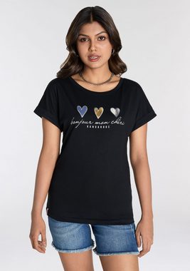 KangaROOS Kurzarmshirt mit süßen Herz-Logodruck- NEUE-KOLLEKTION