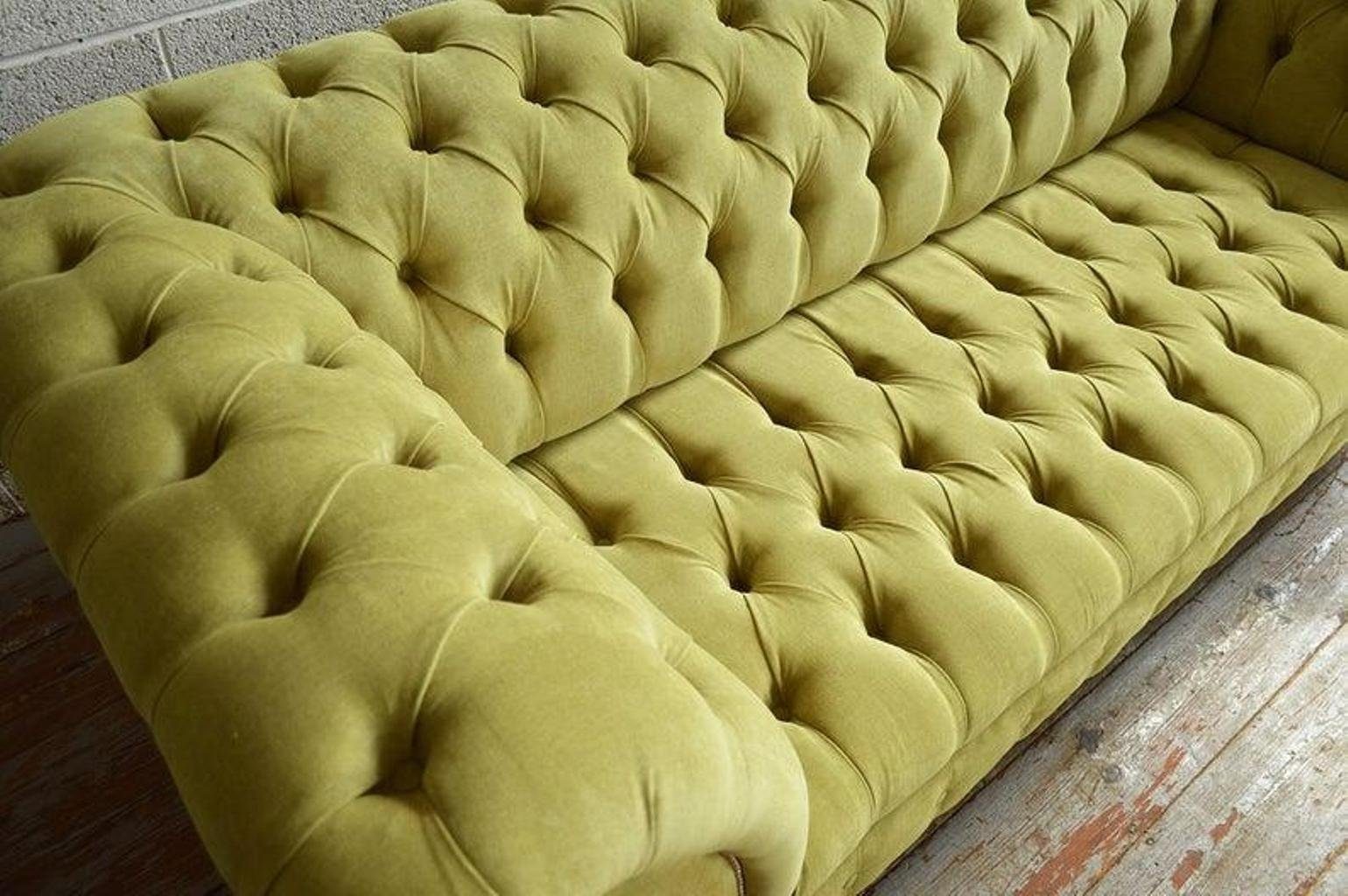 Couch Design Chesterfield Wohnzimmer JVmoebel Big Textil Chesterfield-Sofa,