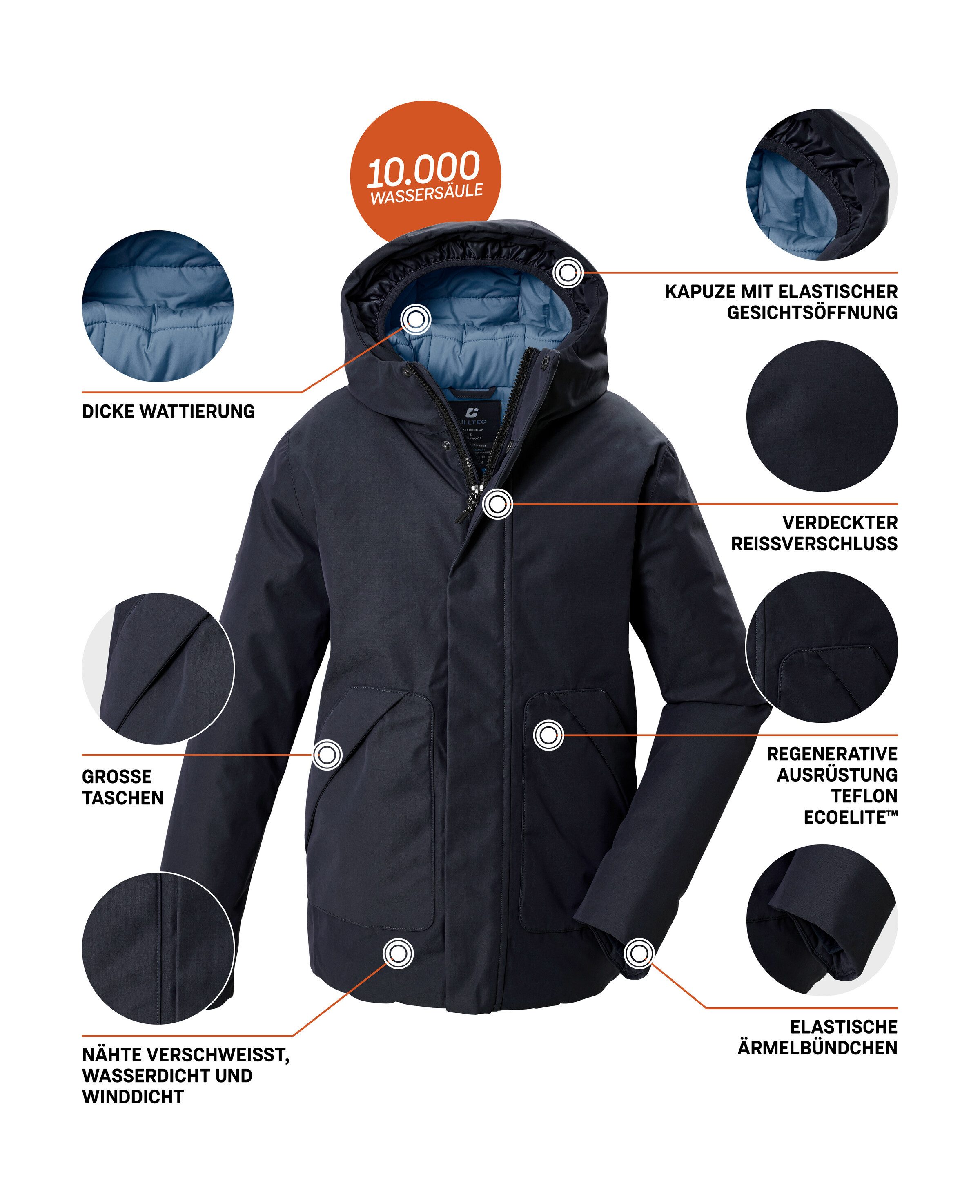 Killtec Funktionsjacke KOW 184 BYS JCKT Wattierte, wasserdichte Kids-Jacke mit Teflon EcoElite™ Imprägnierung – Bild 5 von 5