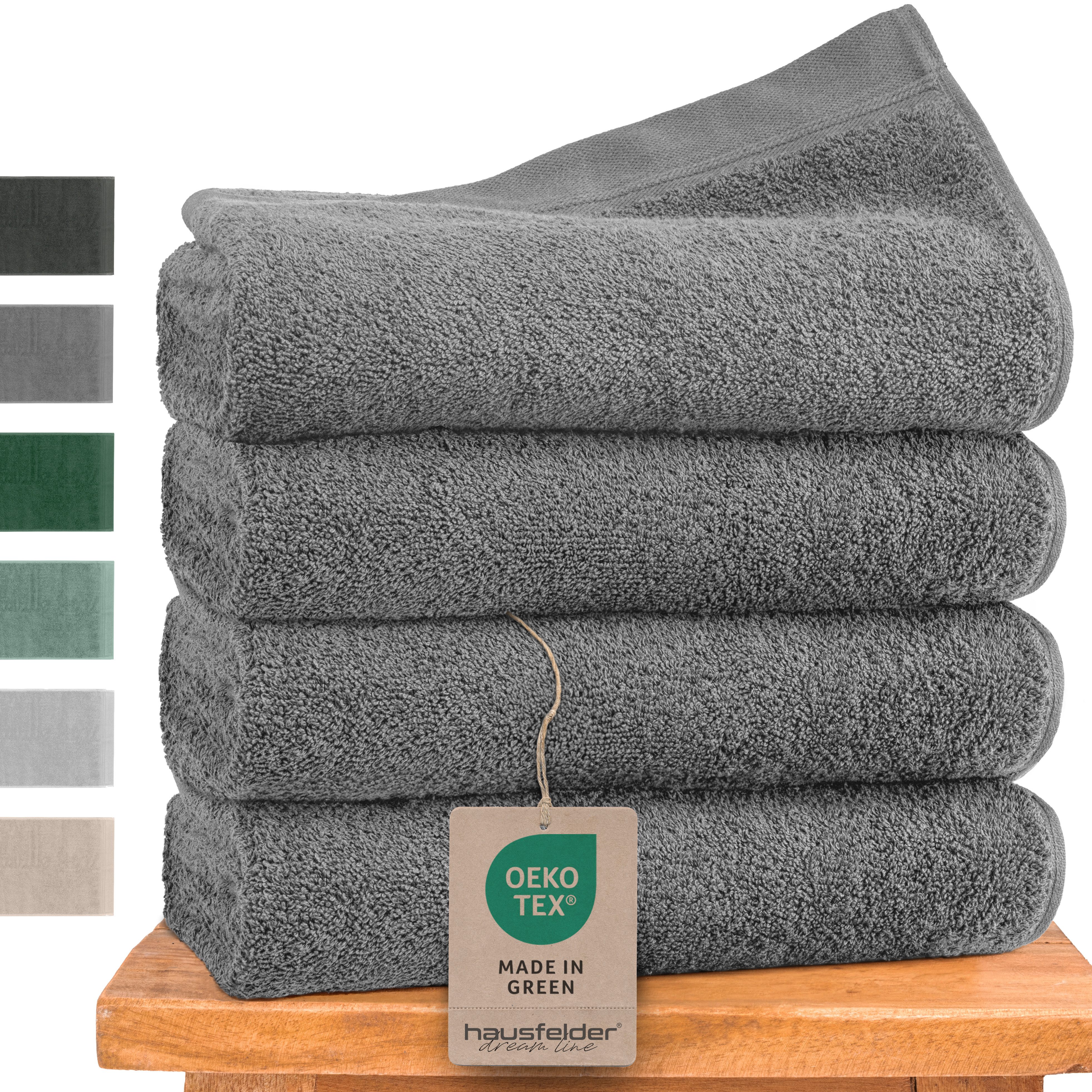 Hausfelder Handtücher Premium Handtuch Set (Grau, günstig online kaufen