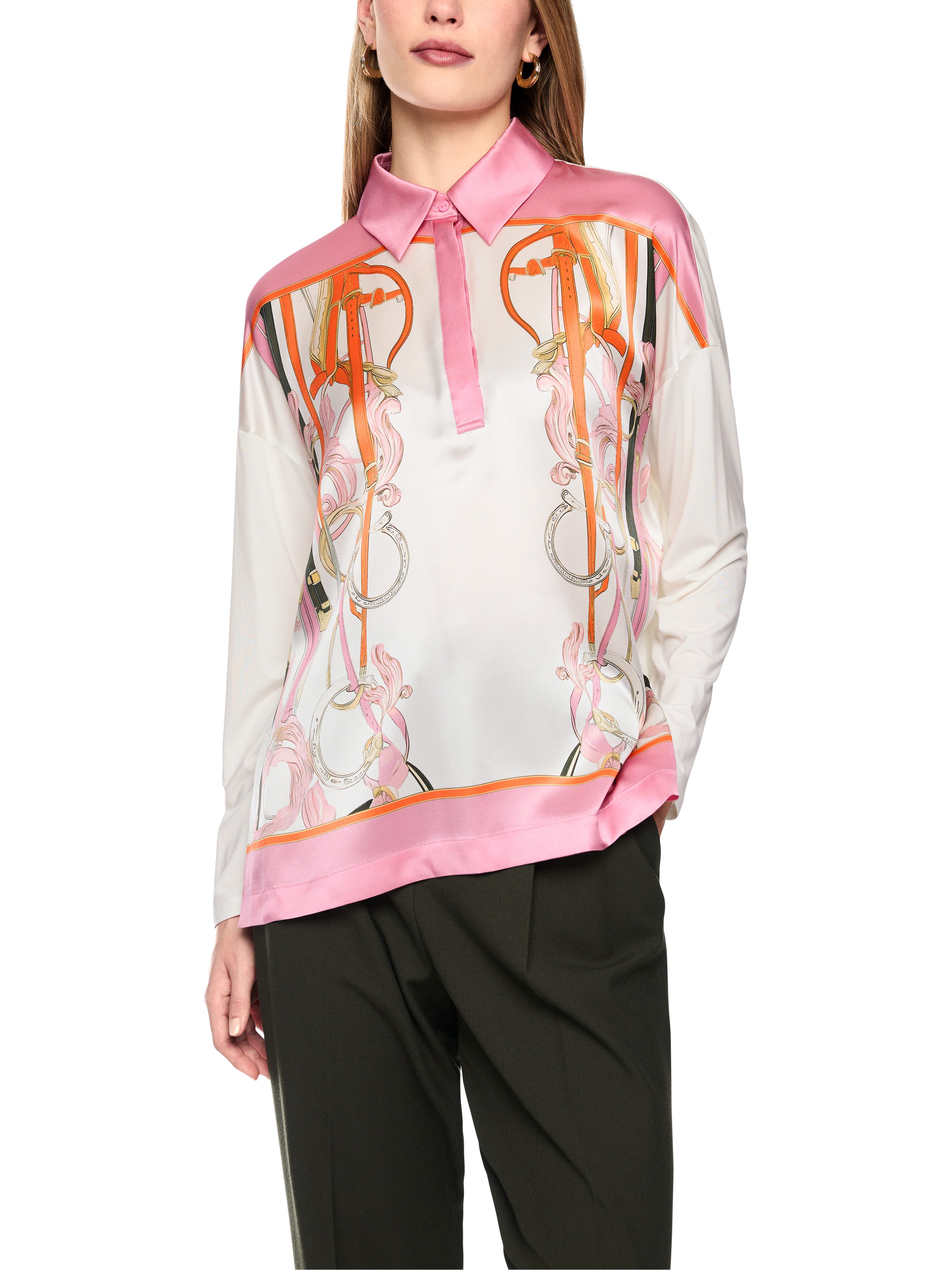 Marc Cain Shirtbluse Equestrian Grace Premium Damenmode mit Seide