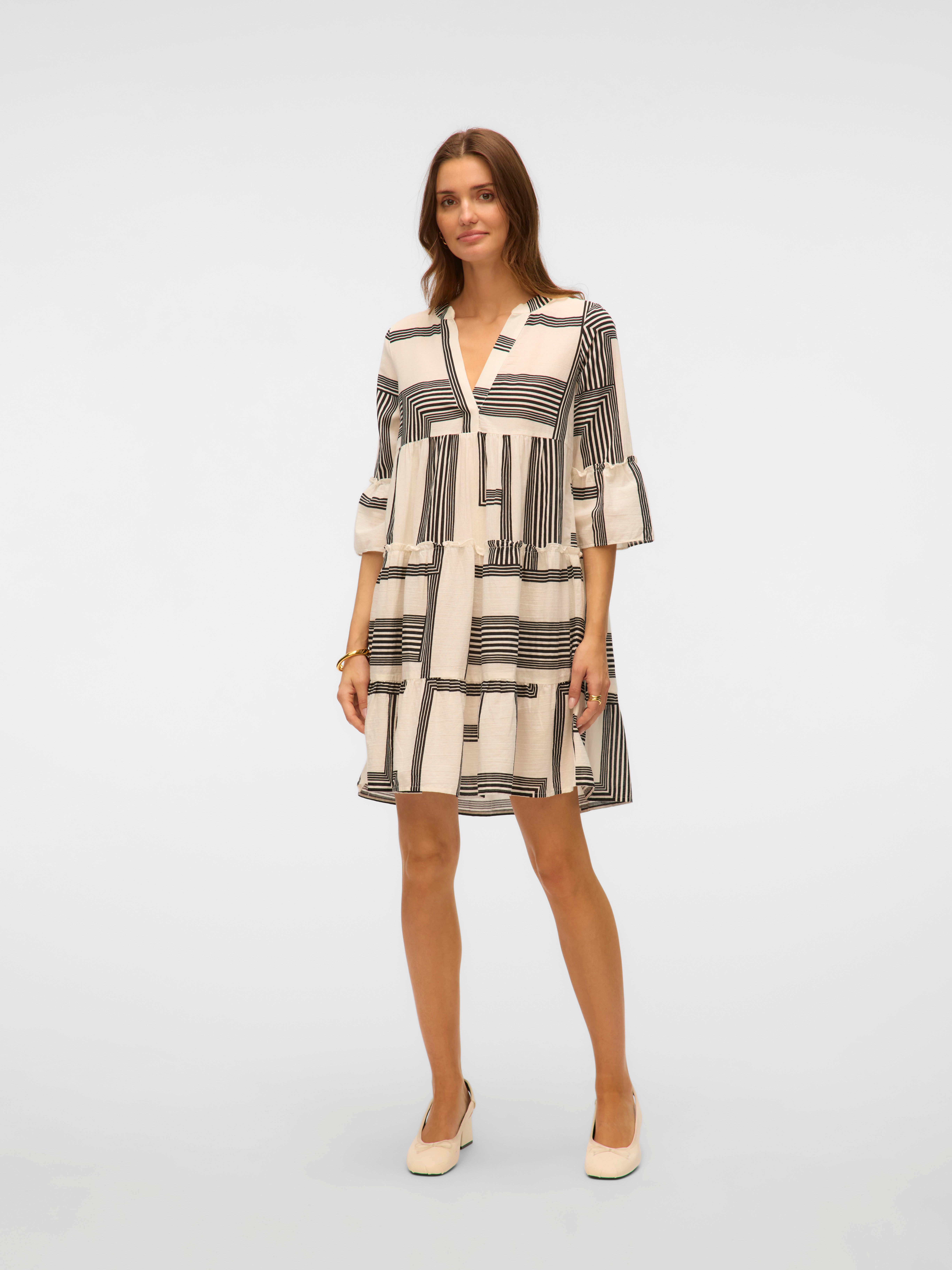 Vero Moda Tunikakleid VMDICTHE 3/4 TUNIC EXP Baumwolle, loose fit