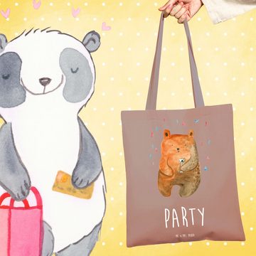 Mr. & Mrs. Panda Tragetasche Bär Party - Braun Pastell - Geschenk, Beuteltasche, Abfeiern, Teddy, (1-tlg), Modisches Design