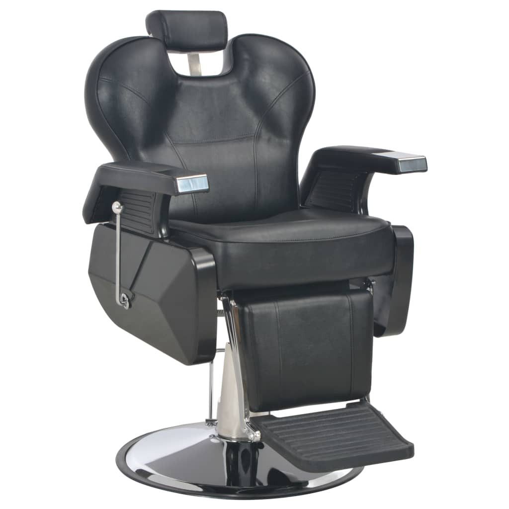 vidaXL Arbeitshocker Friseurstuhl Schwarz 72×68×98 cm Kunstleder