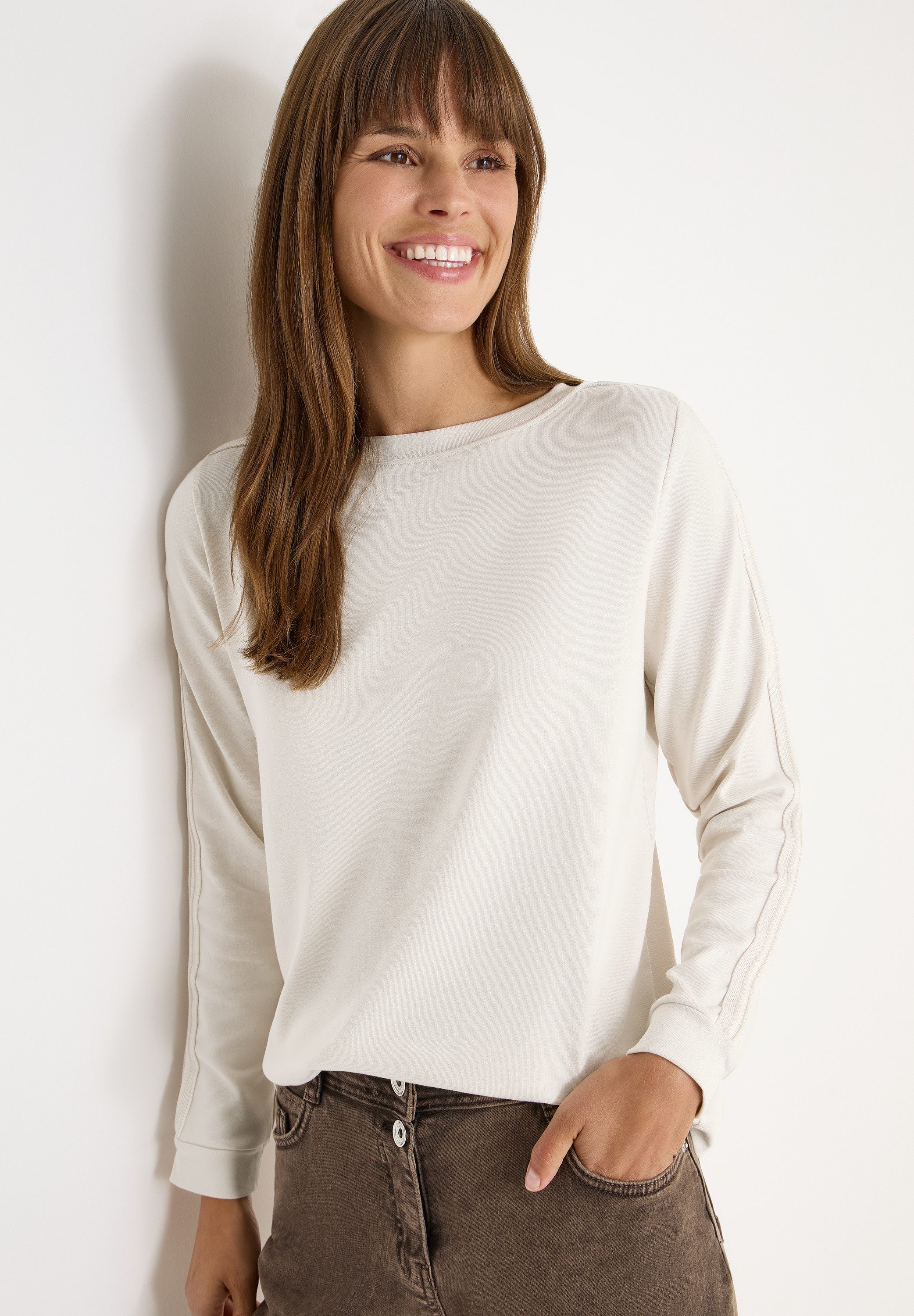CECIL Langarmshirt mit Gallonstreifen günstig online kaufen