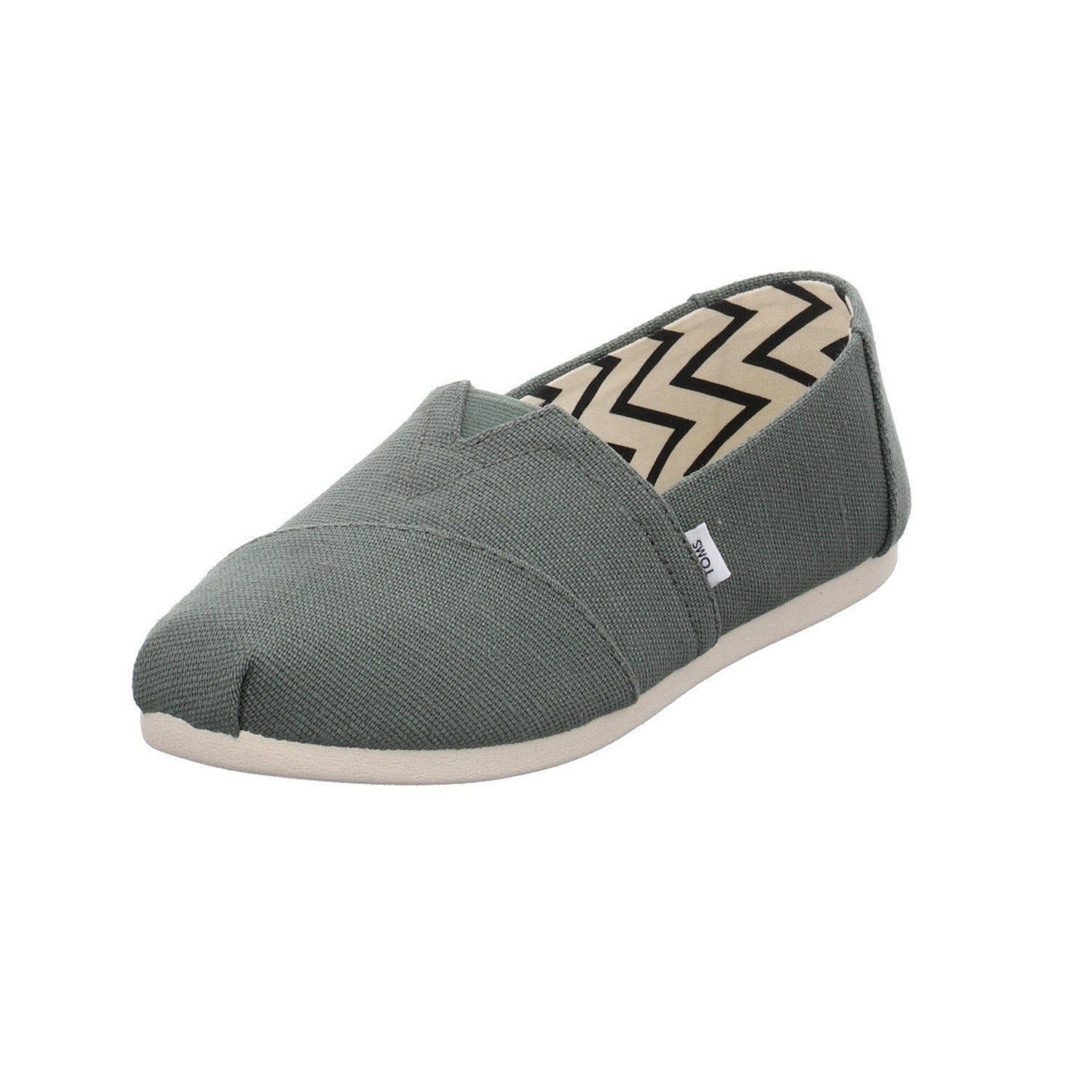 Schuhe Slipper TOMS Alpargata Damen Textil green Slipper Slipper