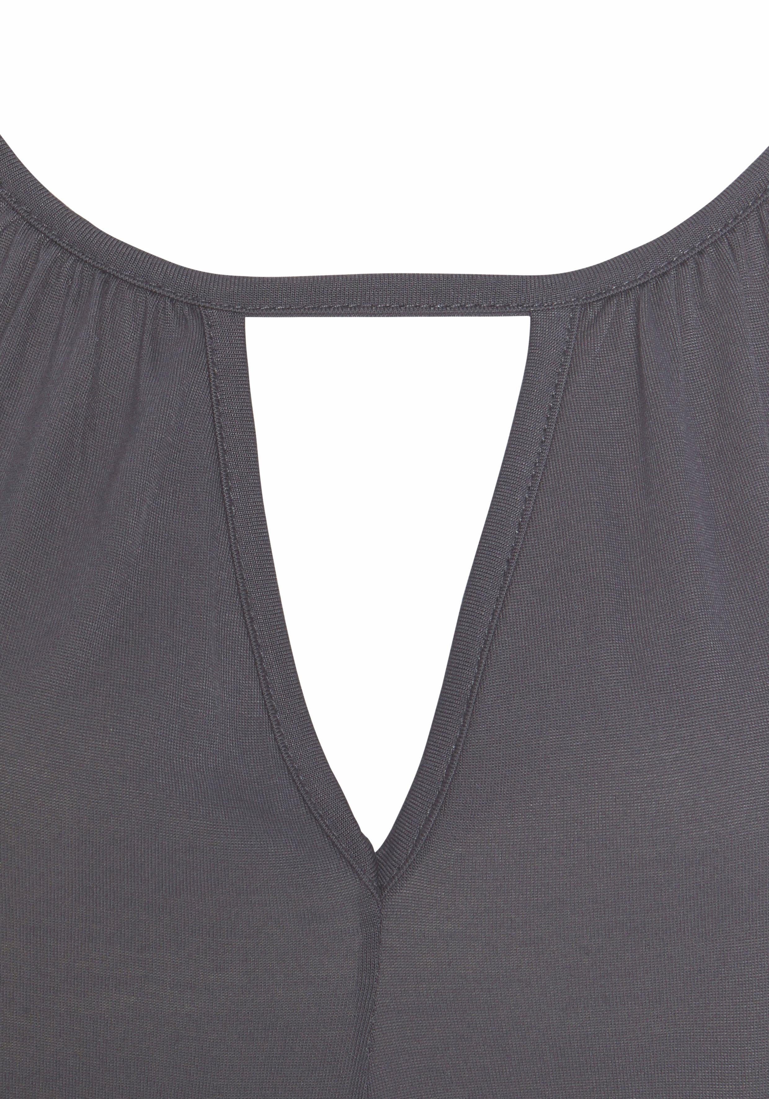 Buffalo Strandtop mit leichter Raffung am Ausschnitt, Tanktop, Cut-Out