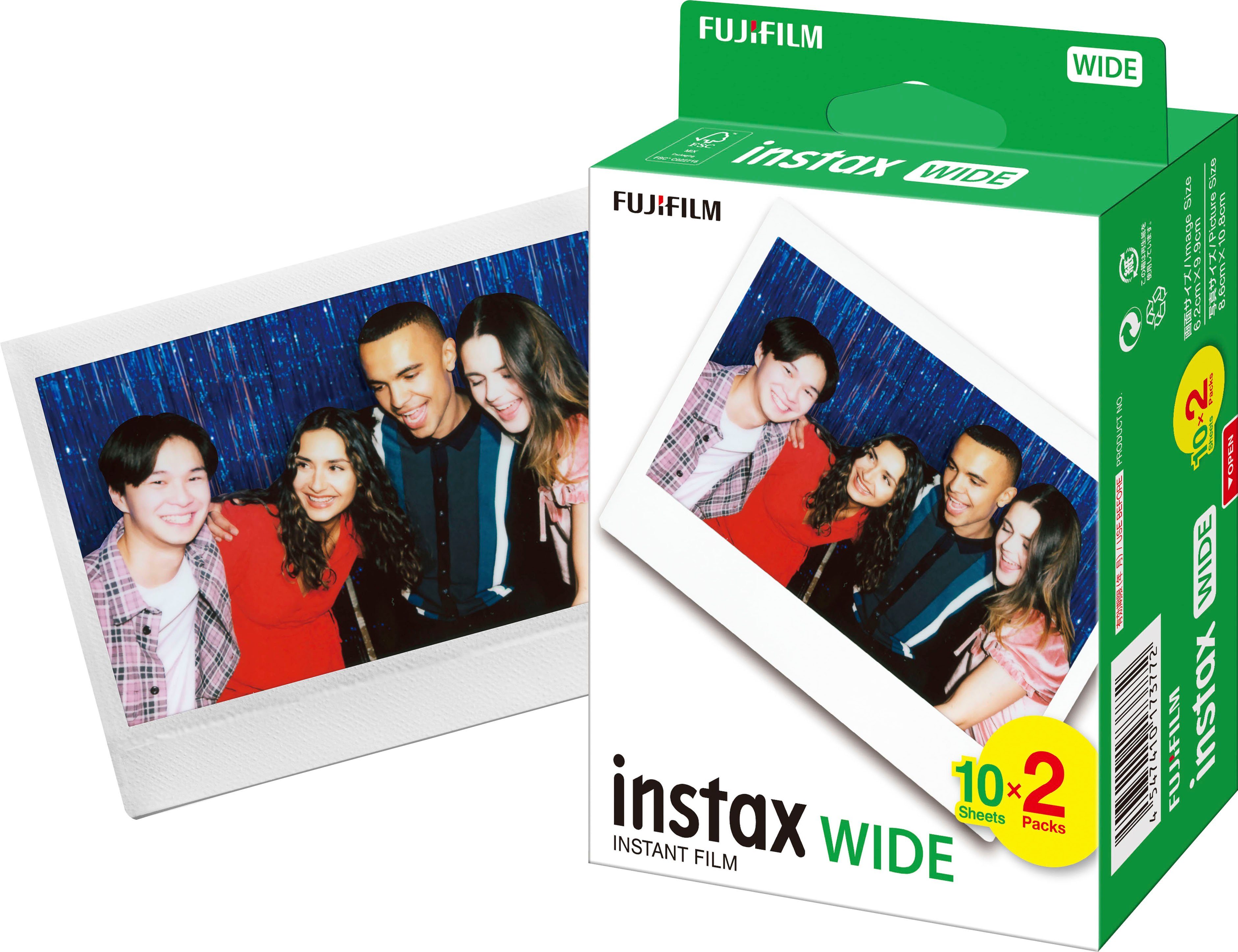 FUJIFILM Sofortbildfilm Instax WIDE Film, 20 (Packung 2-St)