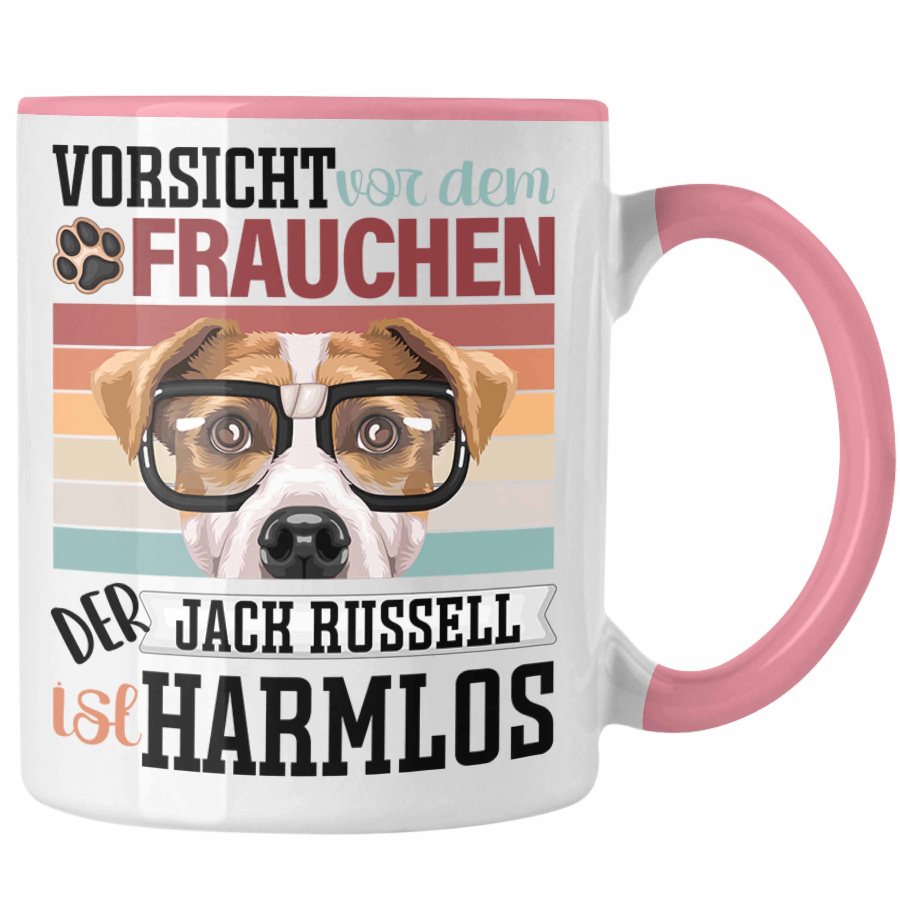 Trendation Tasse Tasse Gesche Spruch Frauchen Russell Geschenk Rosa Jack Besitzerin Lustiger