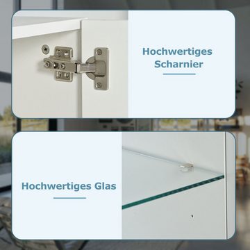 PFCTART Ablageregal Hochglanz LED Sideboard Küchenschrank Buffet-Aufbewahrung