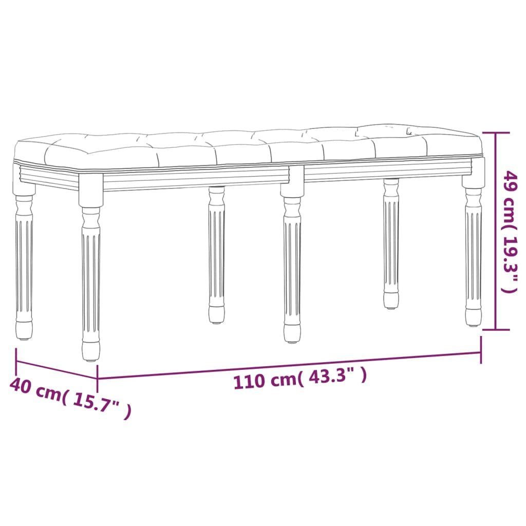 cm Sitzbank 110x40x49 Sitzbank Samt Rosa vidaXL