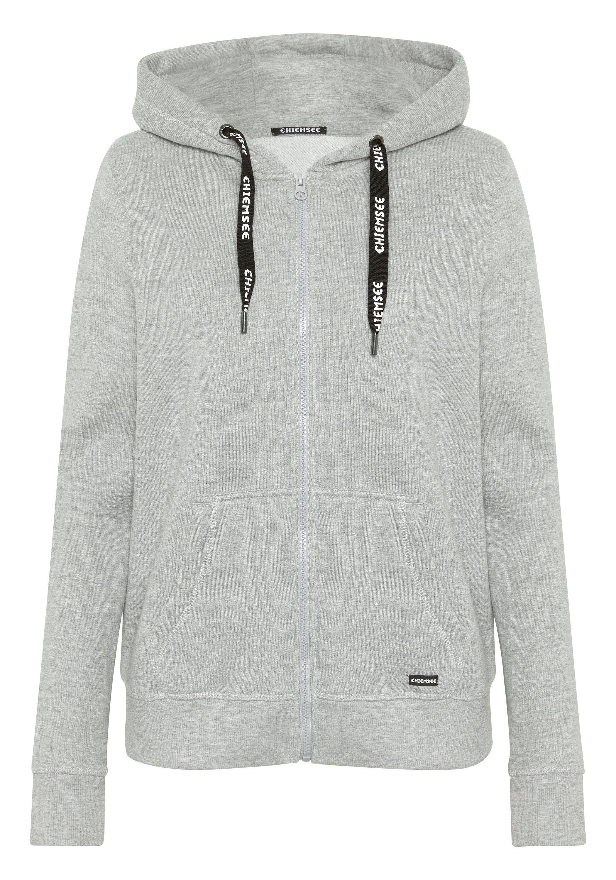 Chiemsee Sweatjacke Sweatjacke mit Kapuze und Logo-Band 1 17-4402M Neutral Gray Melange | Zip Hoodies